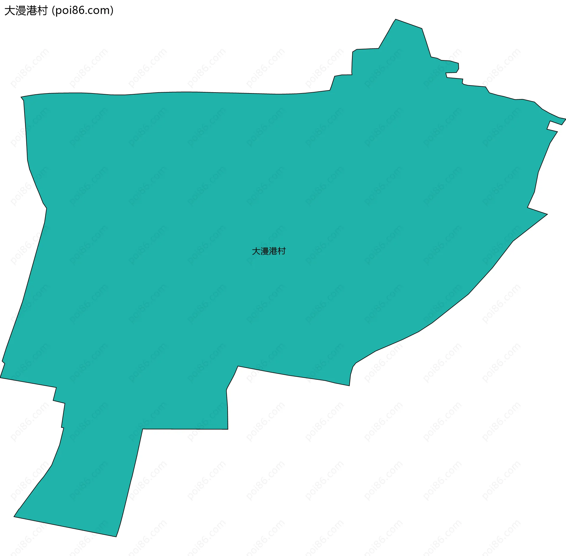 大漫港村边界地图