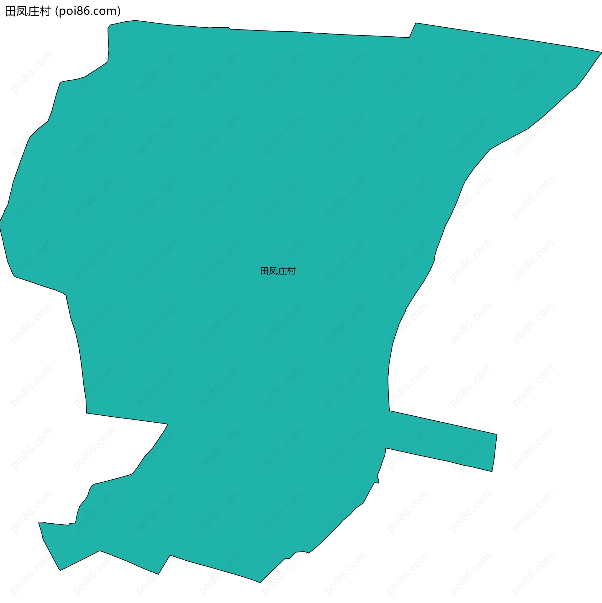 田凤庄村边界地图