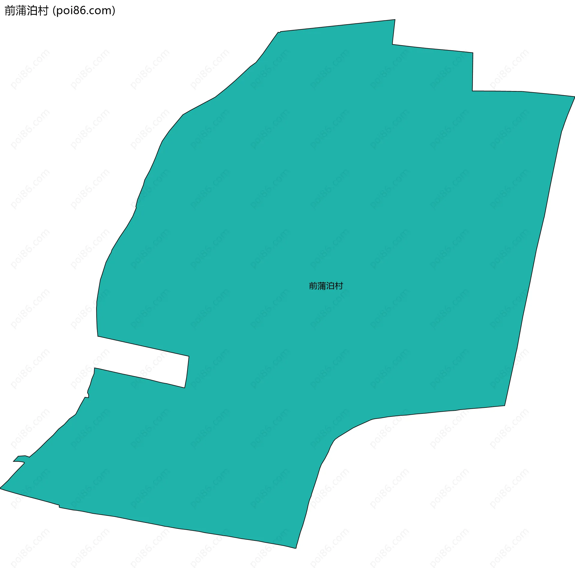 前蒲泊村边界地图