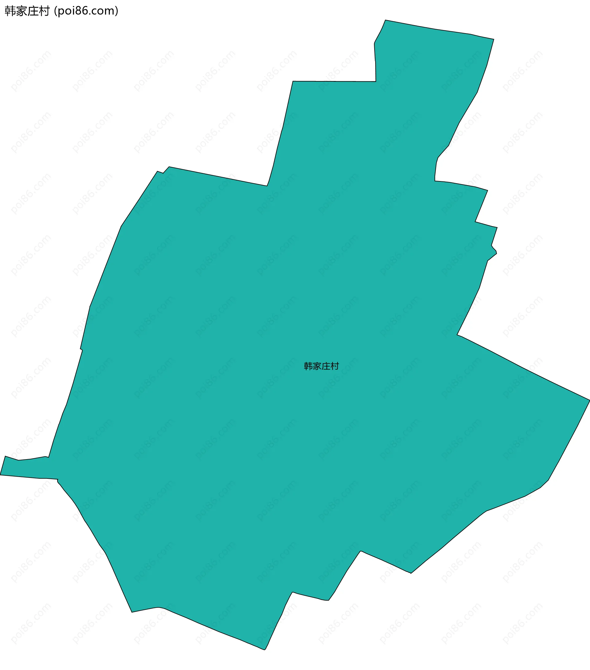 韩家庄村边界地图