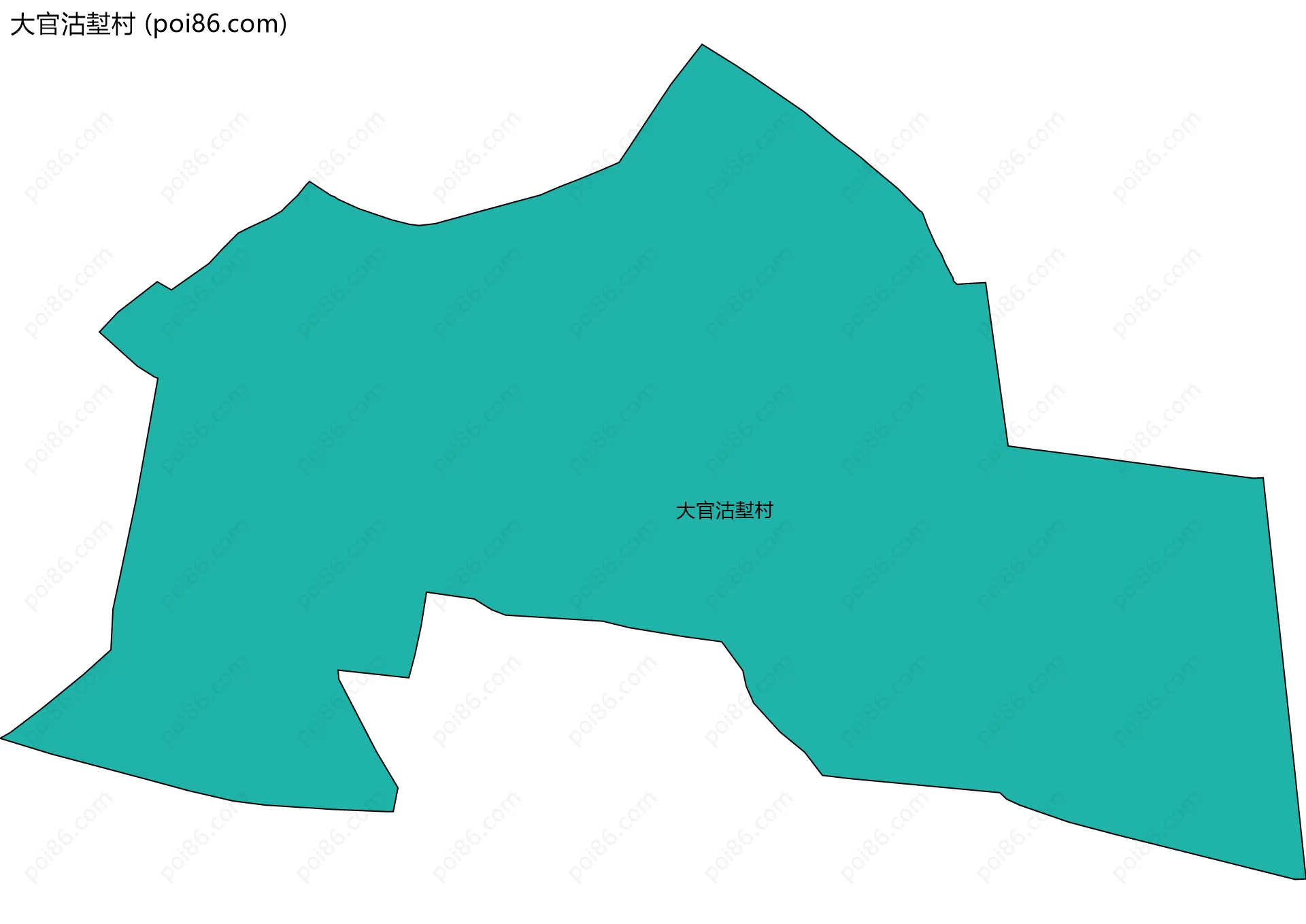 大官沽堼村边界地图