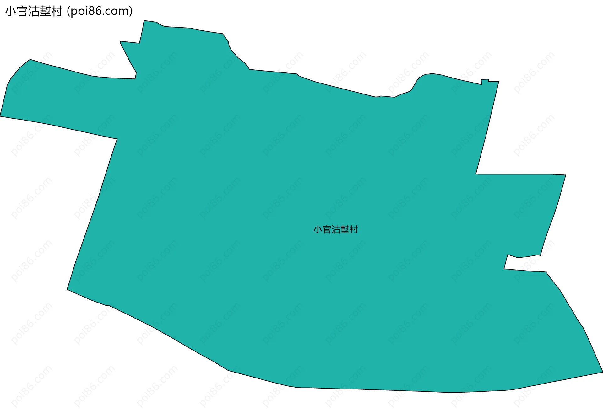 小官沽堼村边界地图