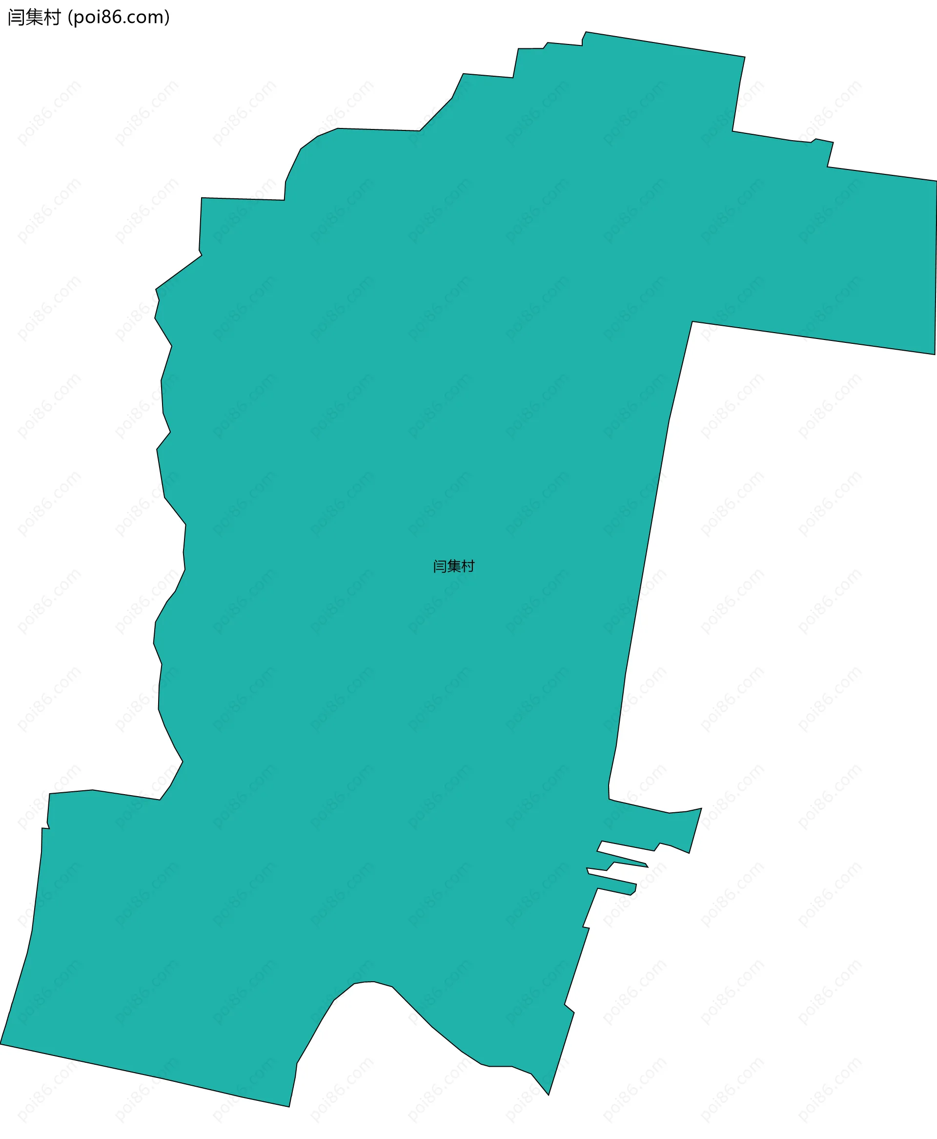 闫集村边界地图