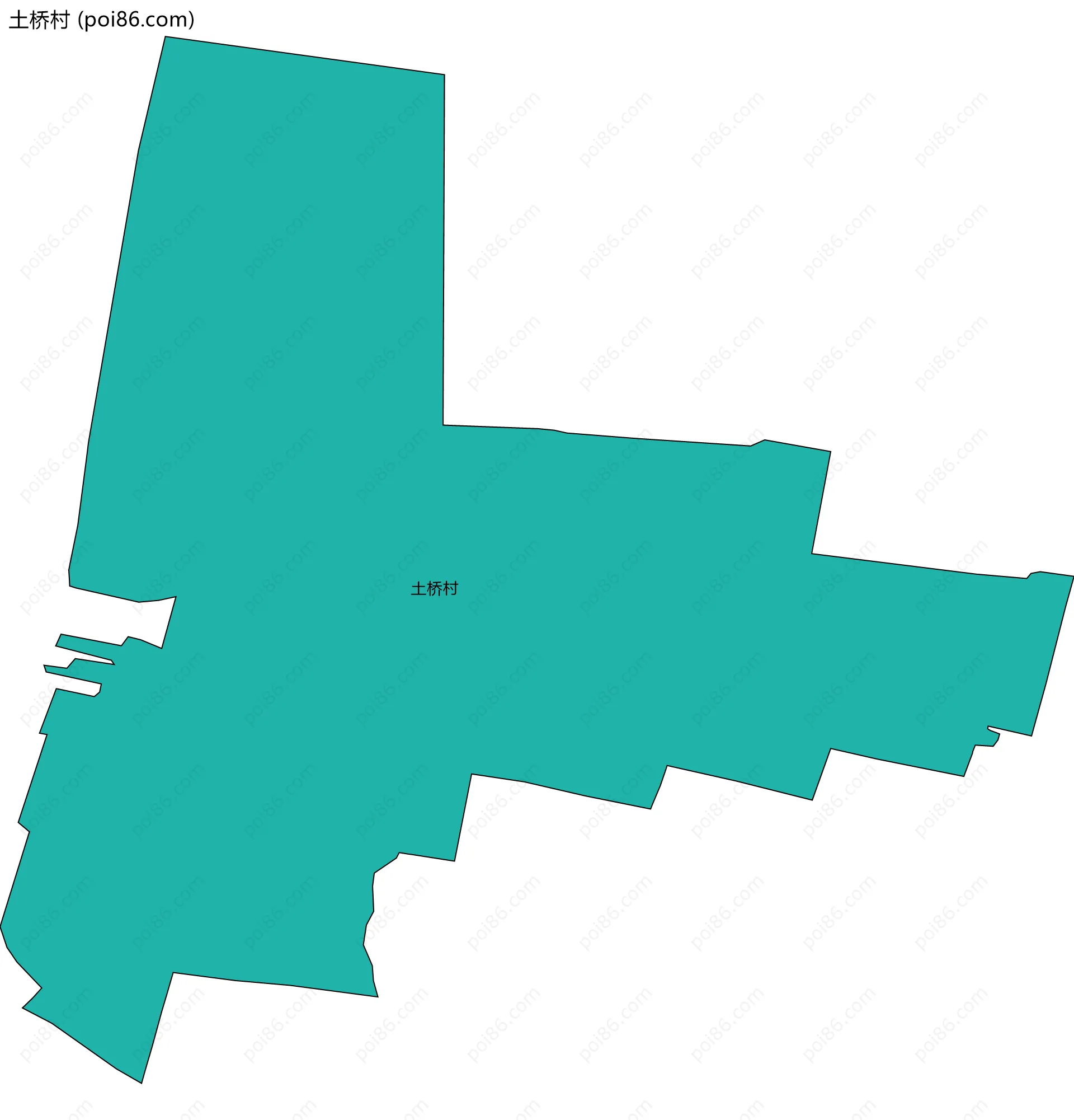 土桥村边界地图