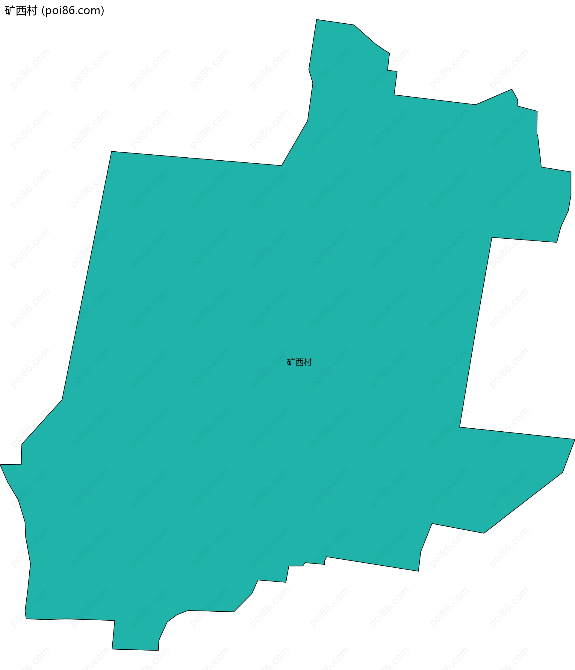 矿西村边界地图