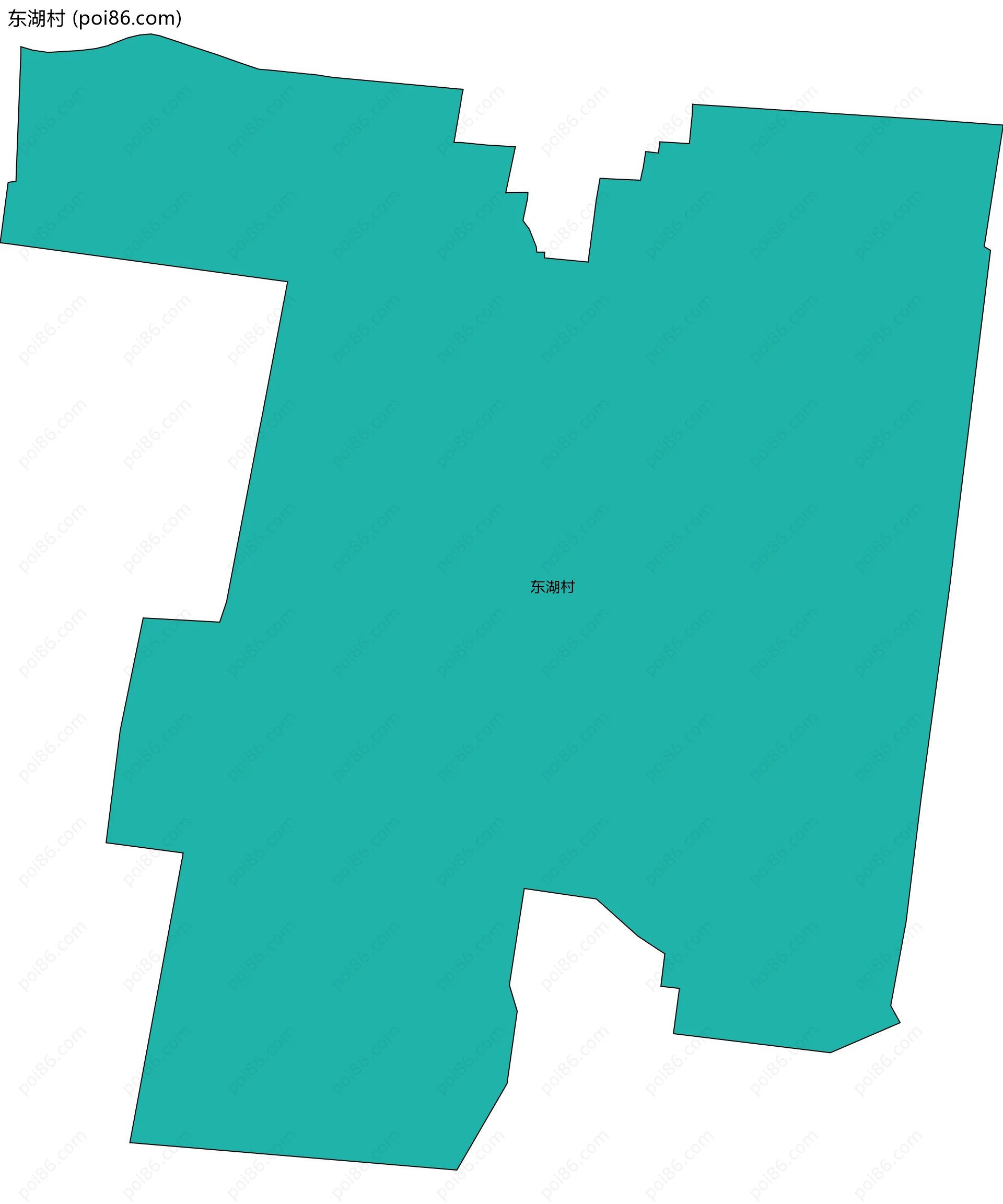 东湖村边界地图
