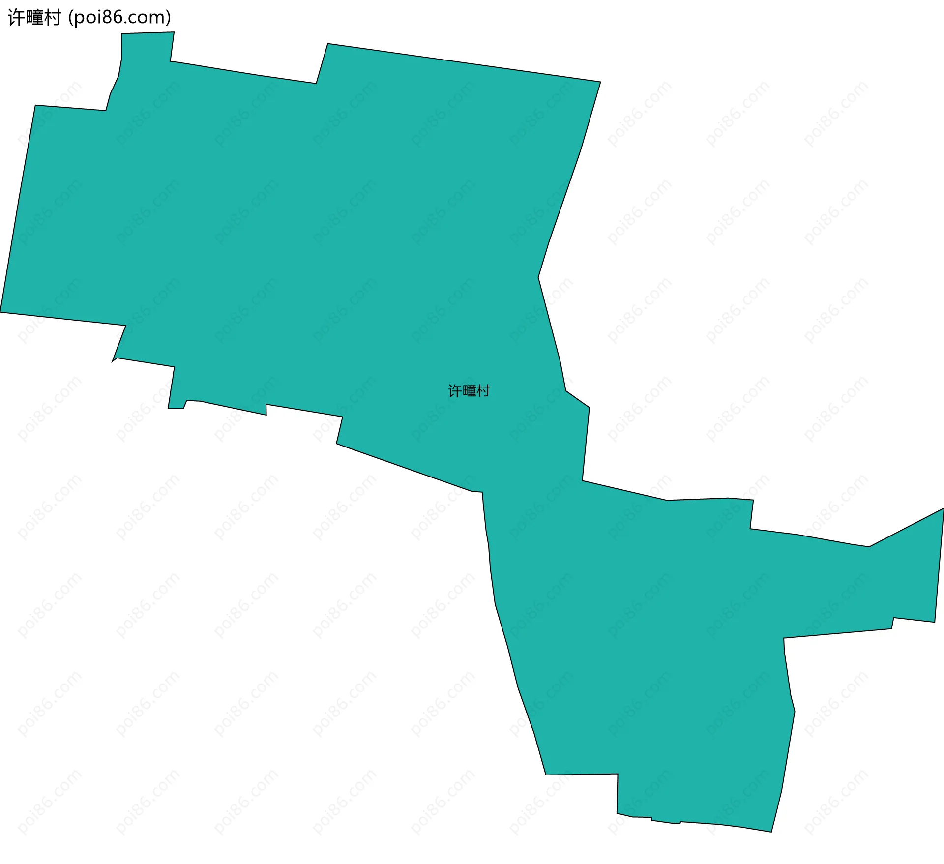 许疃村边界地图