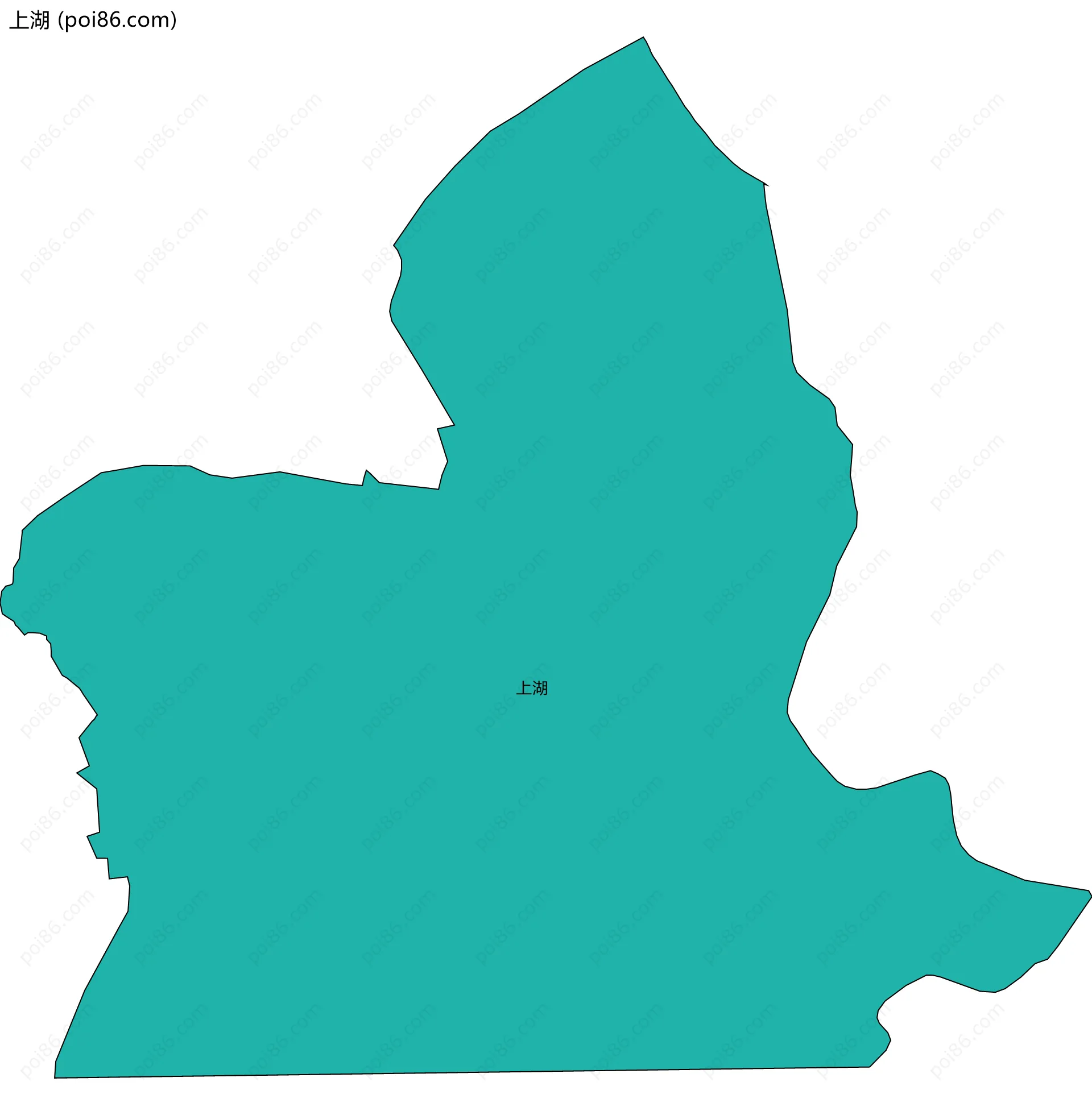 上湖边界地图