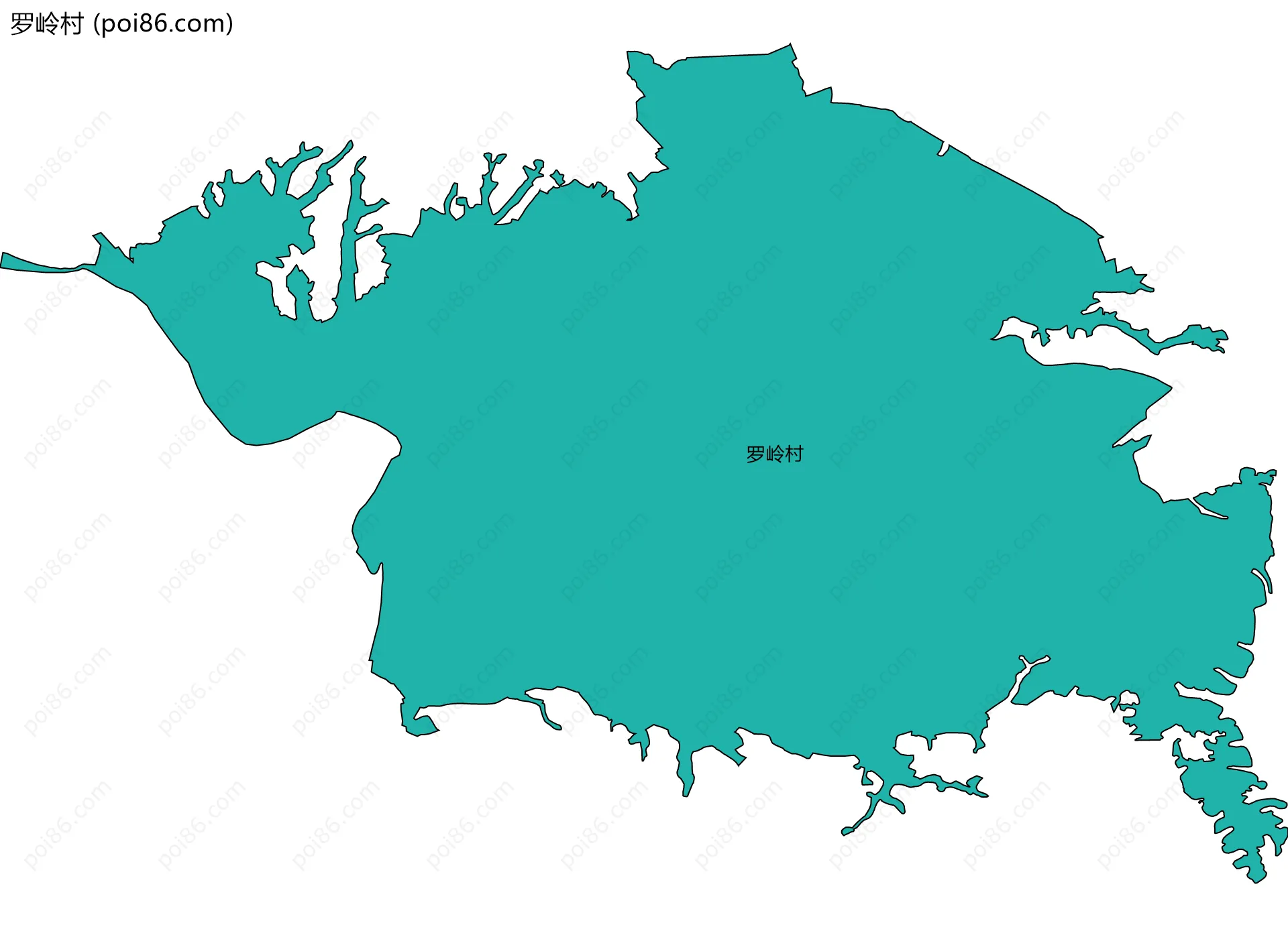 罗岭村边界地图