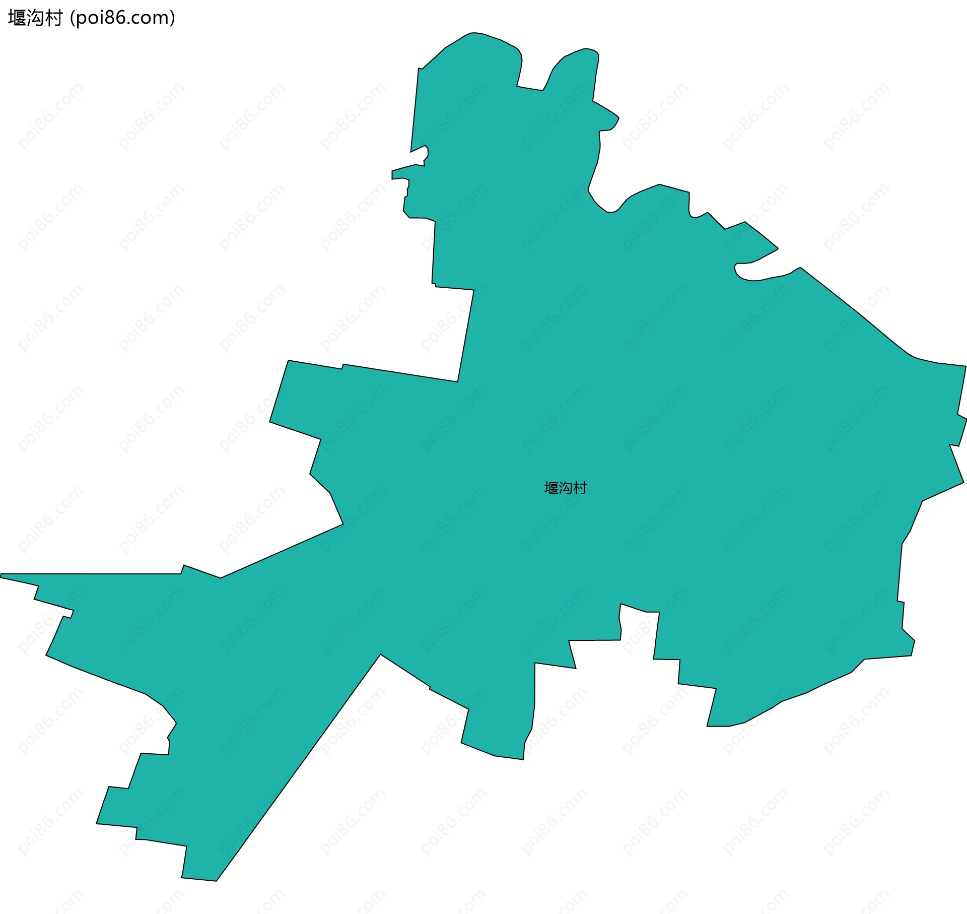 堰沟村边界地图