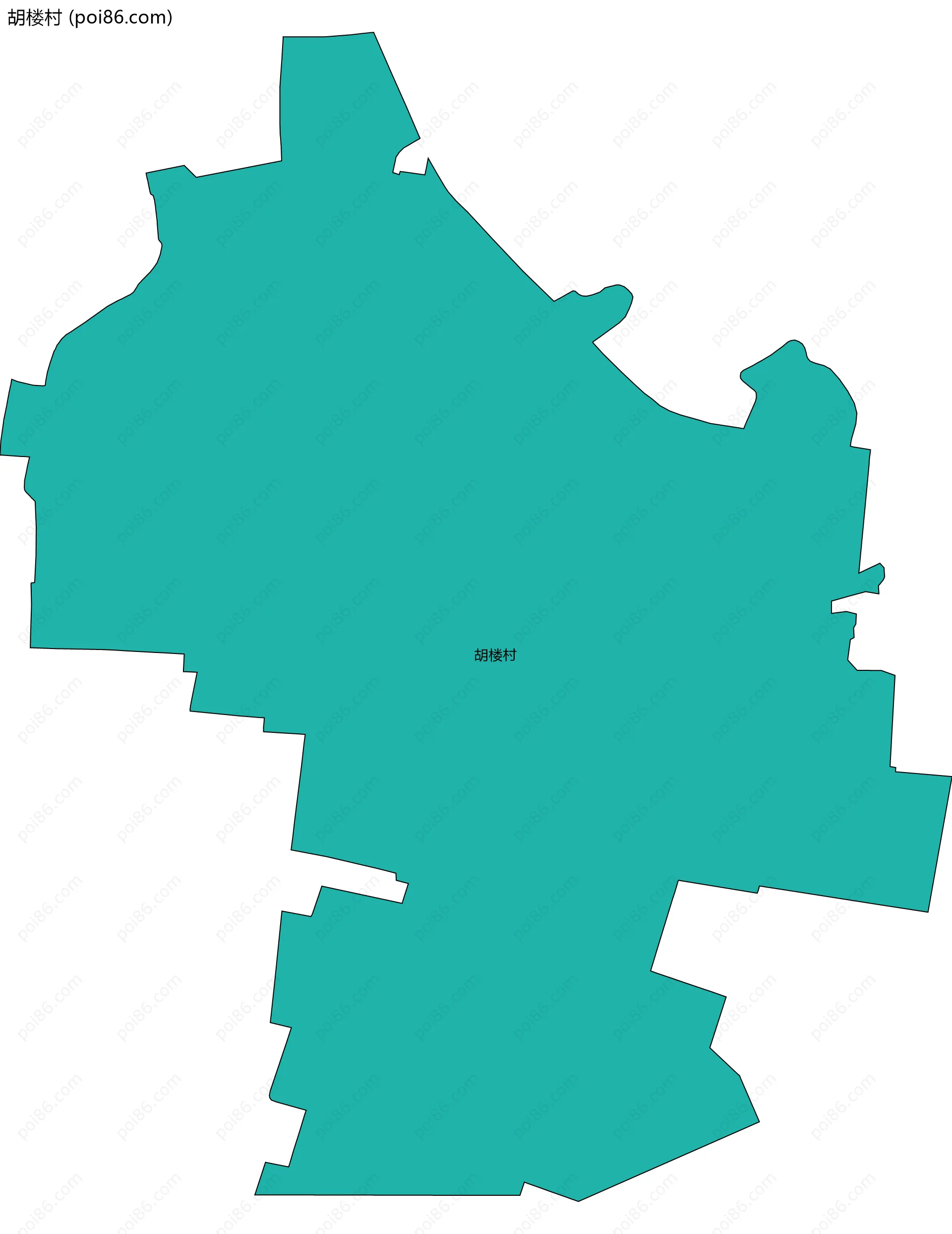 胡楼村边界地图