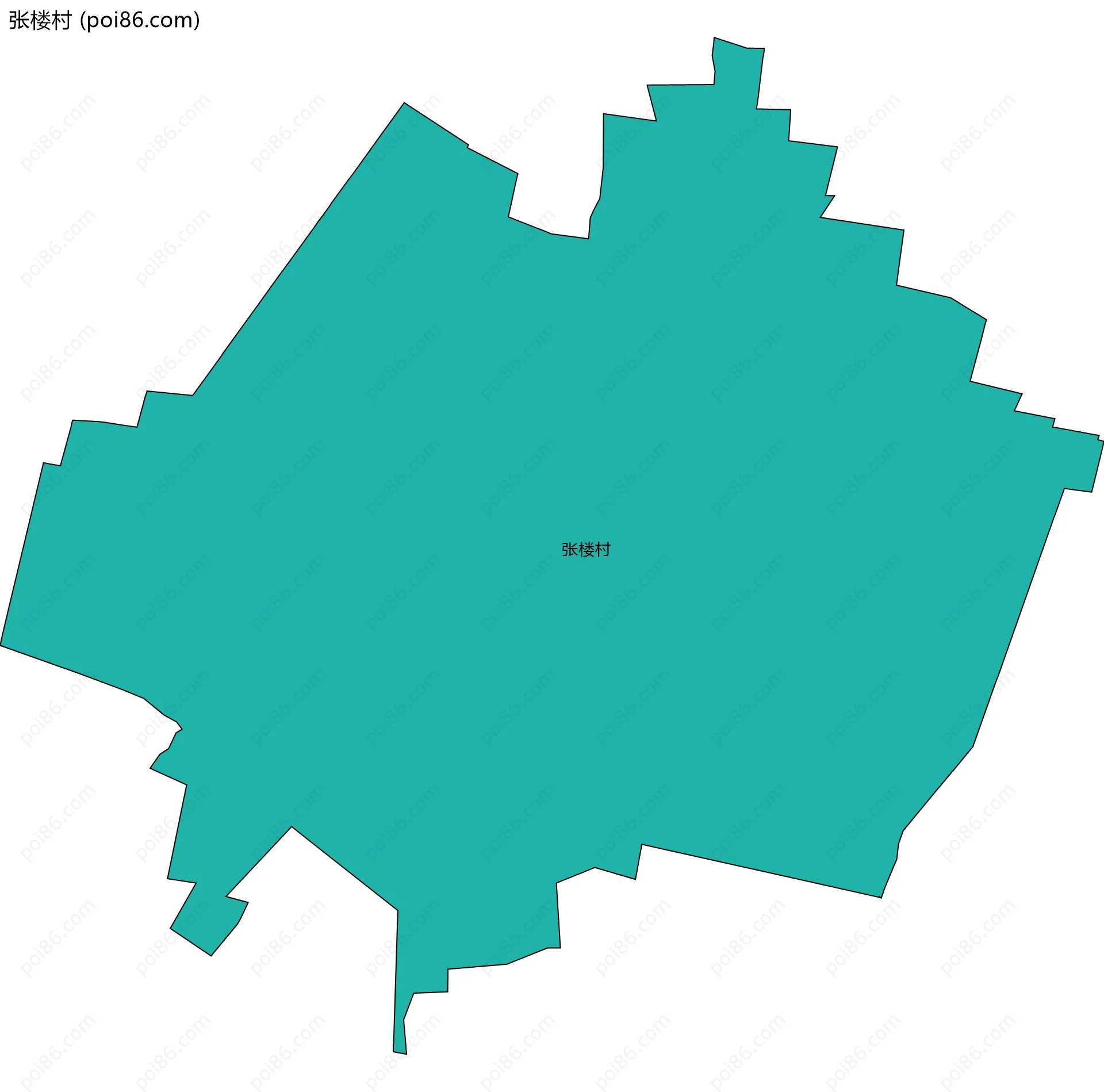 张楼村边界地图