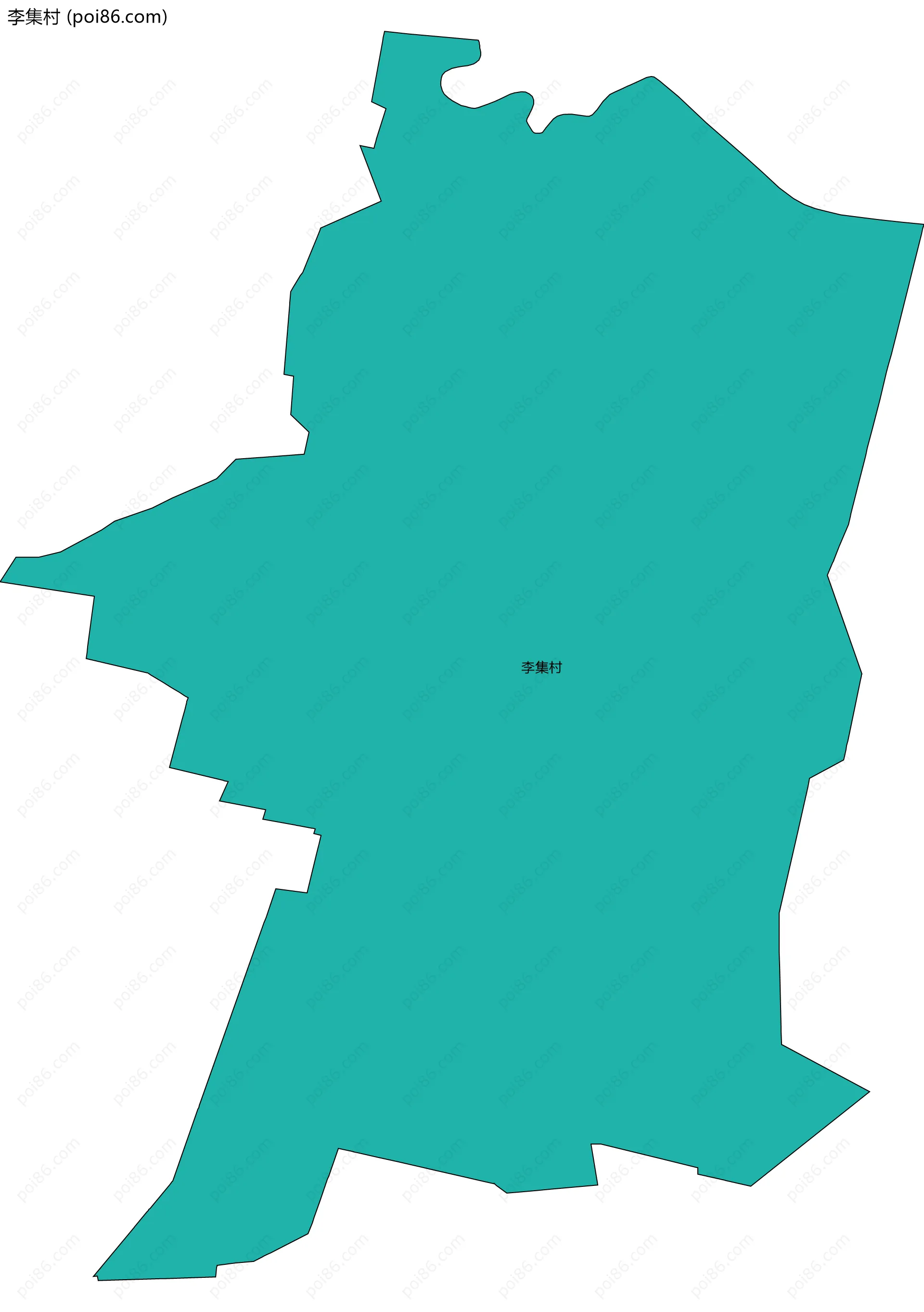 李集村边界地图