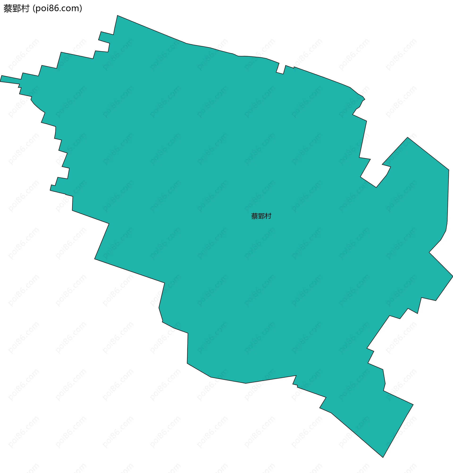 蔡郢村边界地图