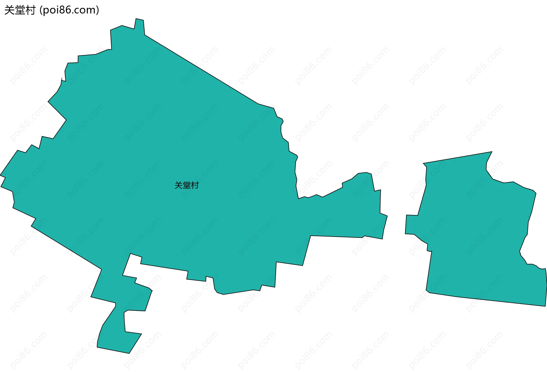关堂村边界地图