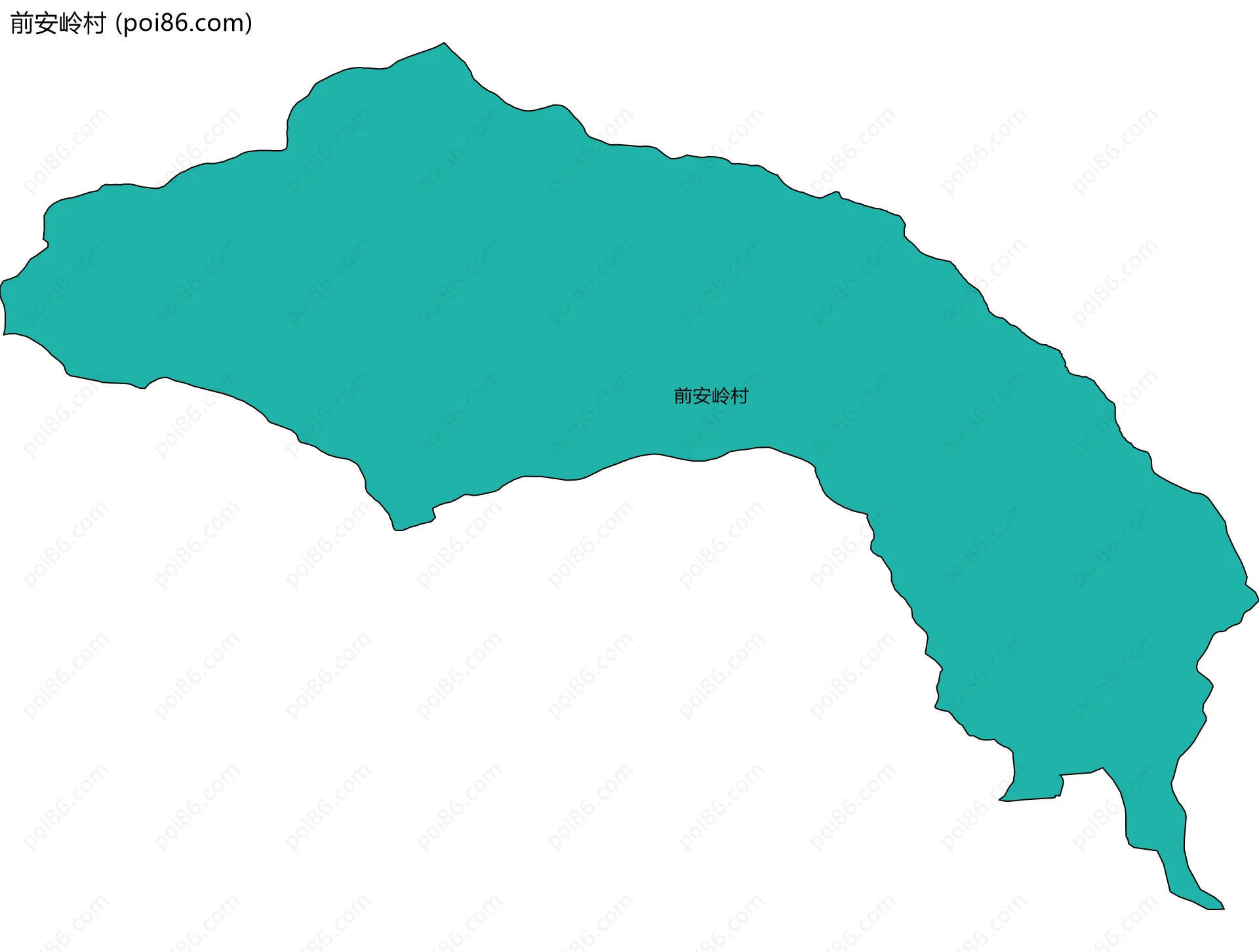 前安岭村边界地图