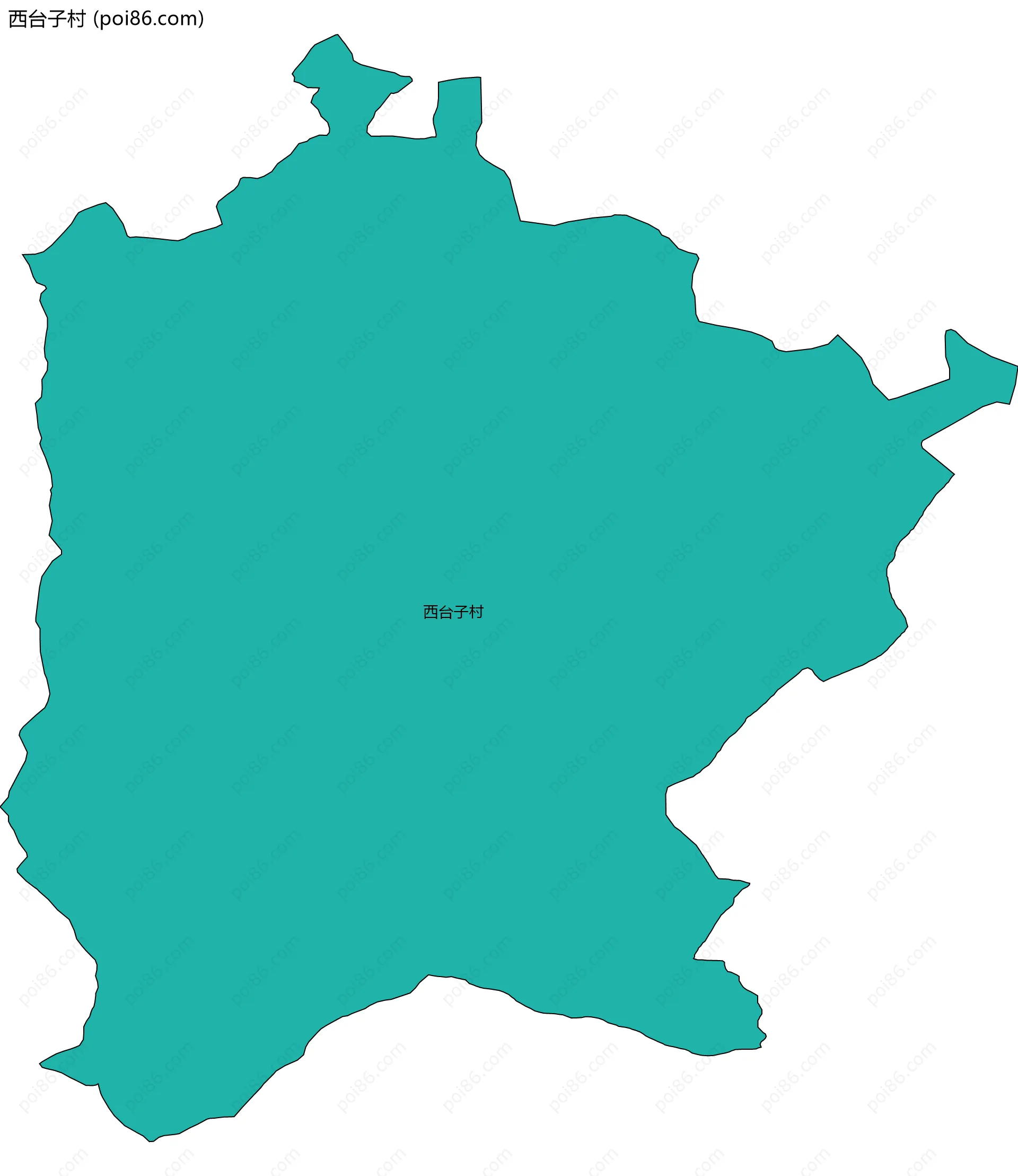西台子村边界地图