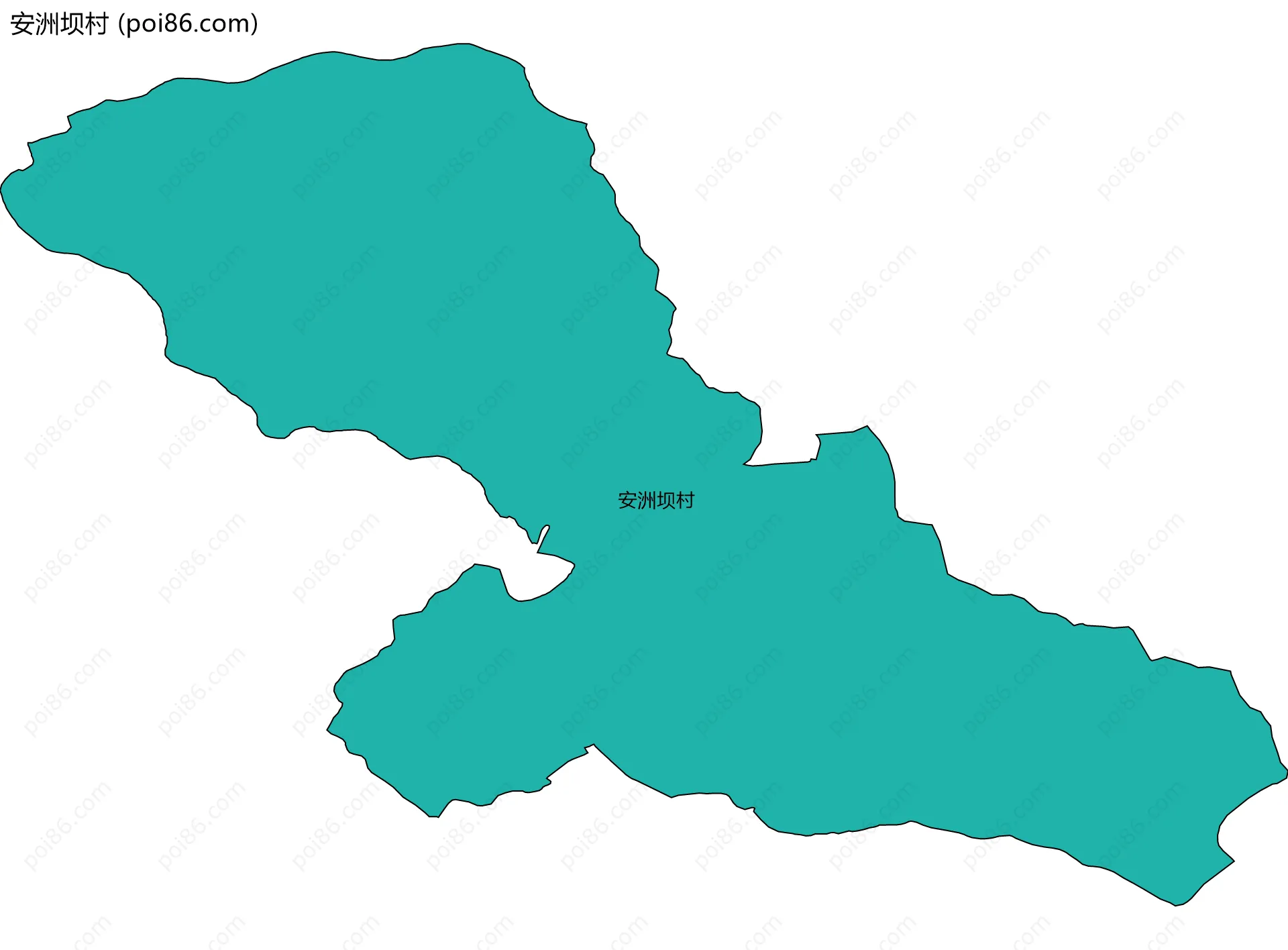 安洲坝村边界地图