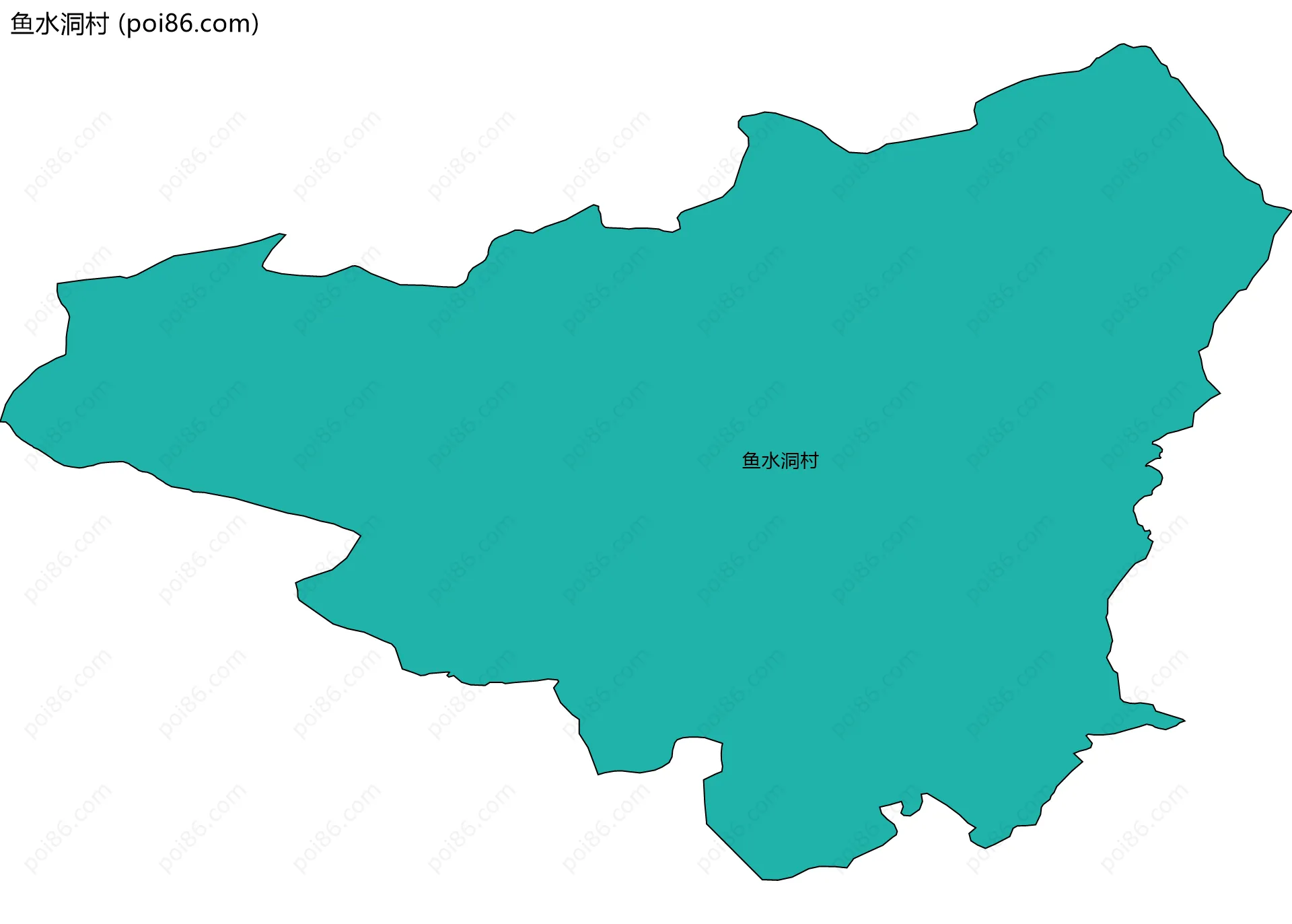 鱼水洞村边界地图