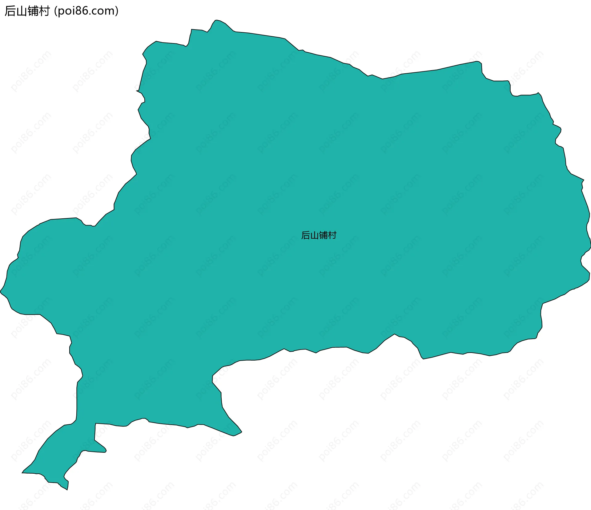 后山铺村边界地图