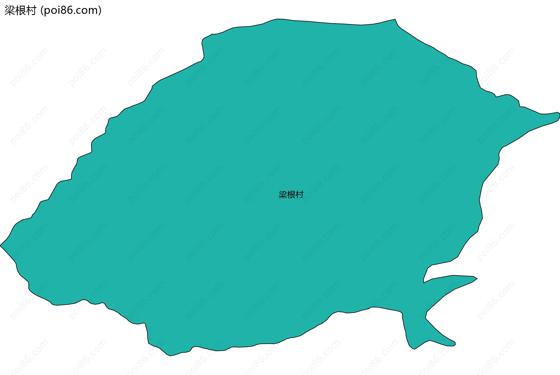梁根村边界地图