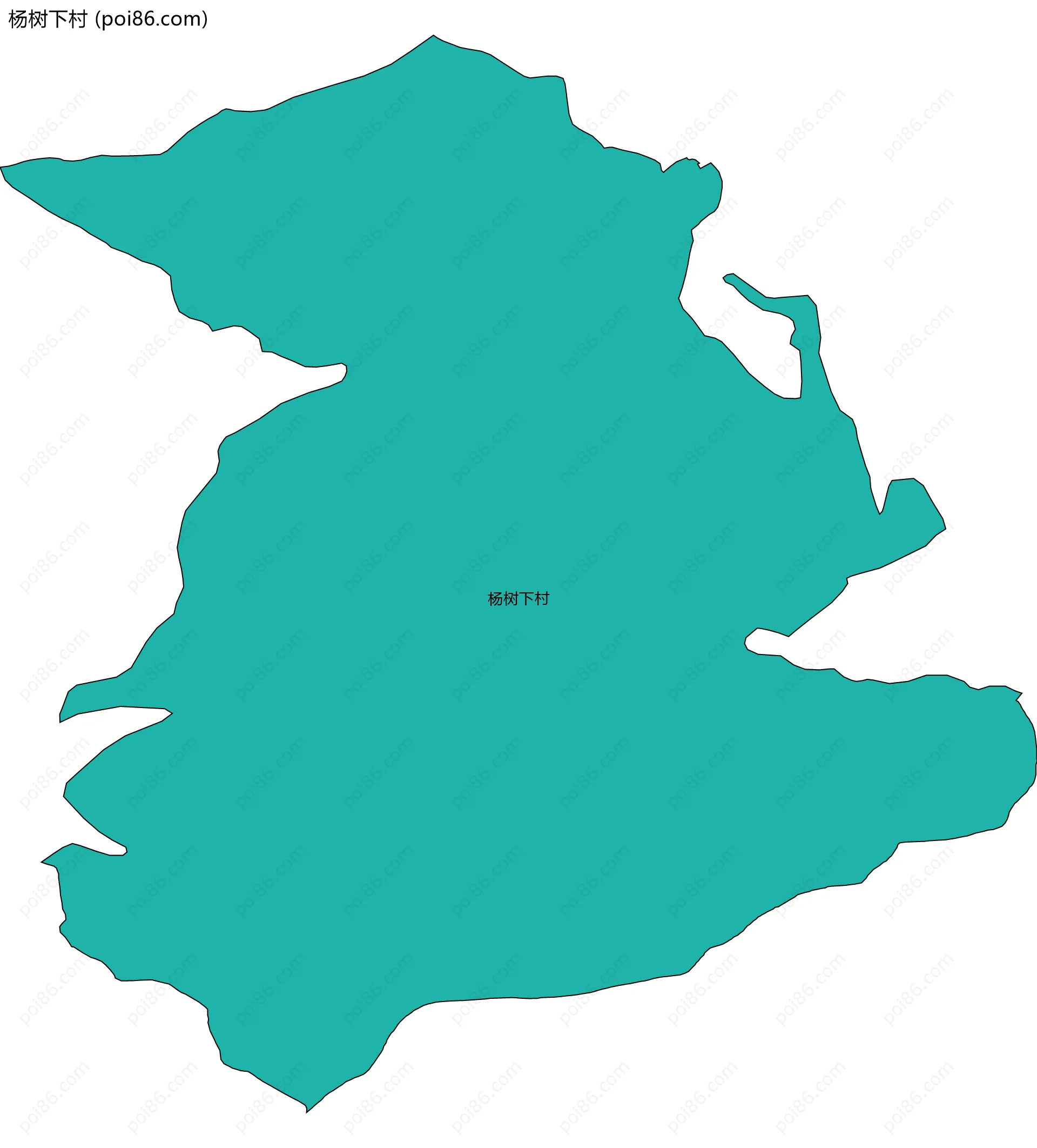 杨树下村边界地图
