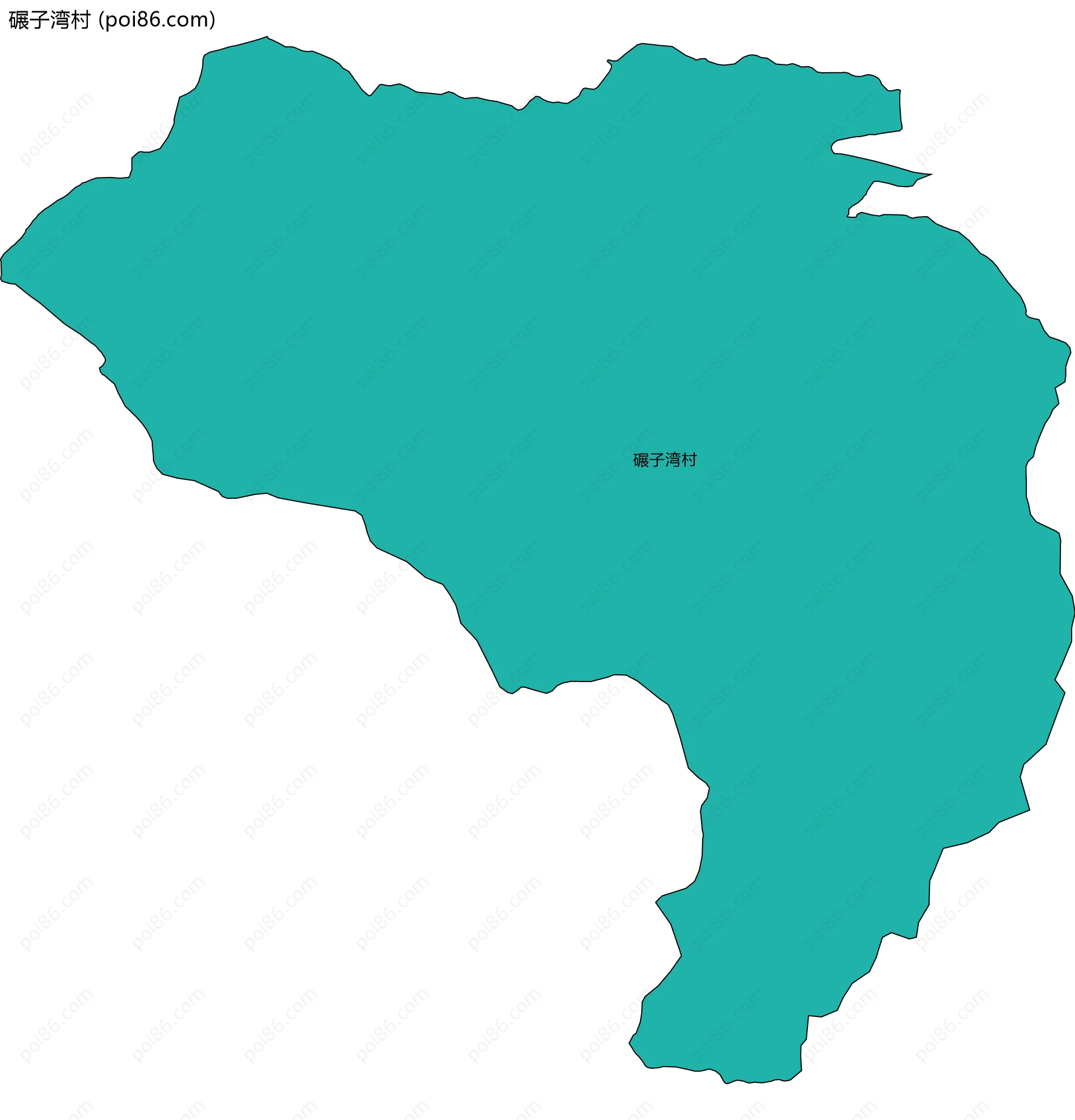 碾子湾村边界地图