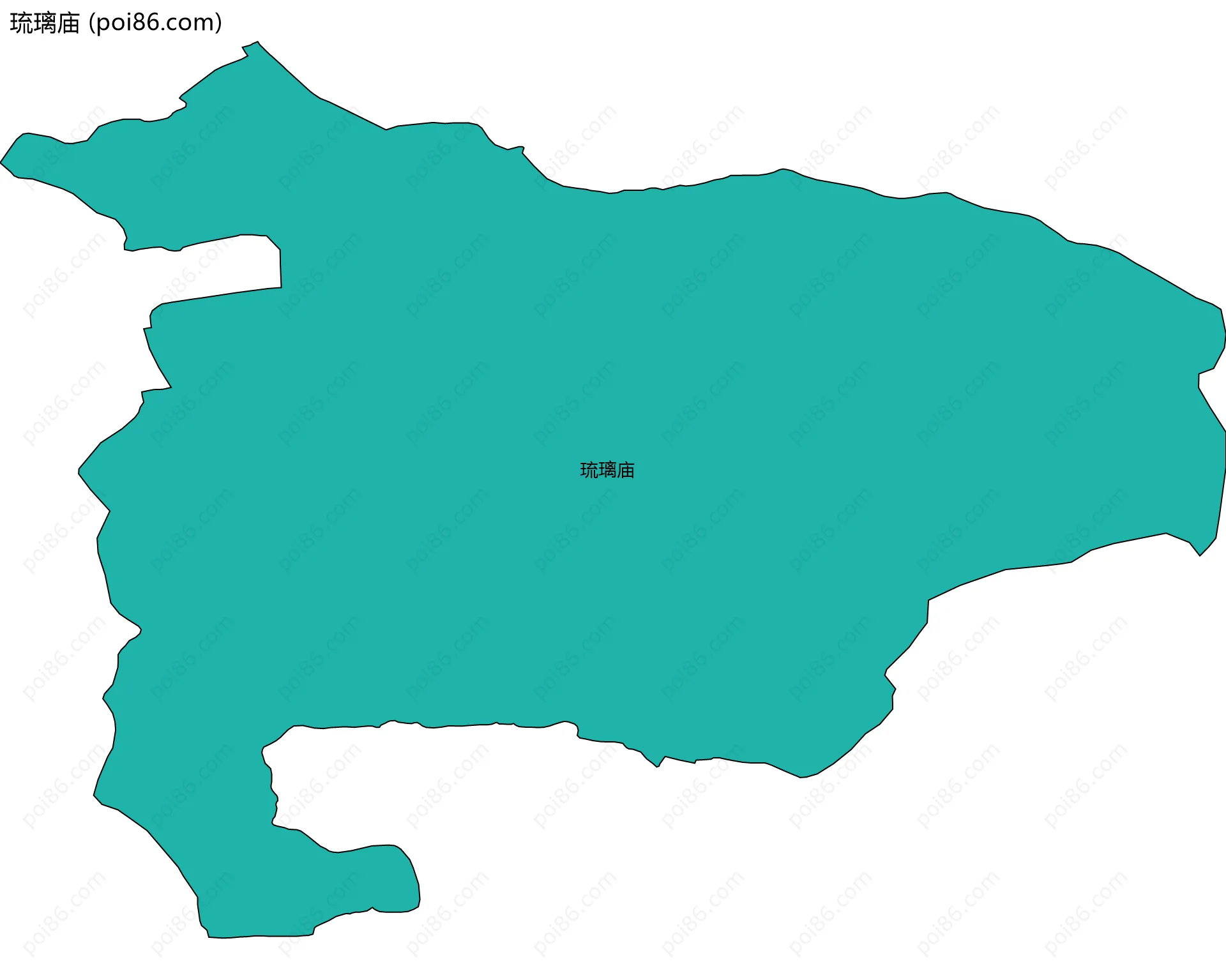 琉璃庙边界地图