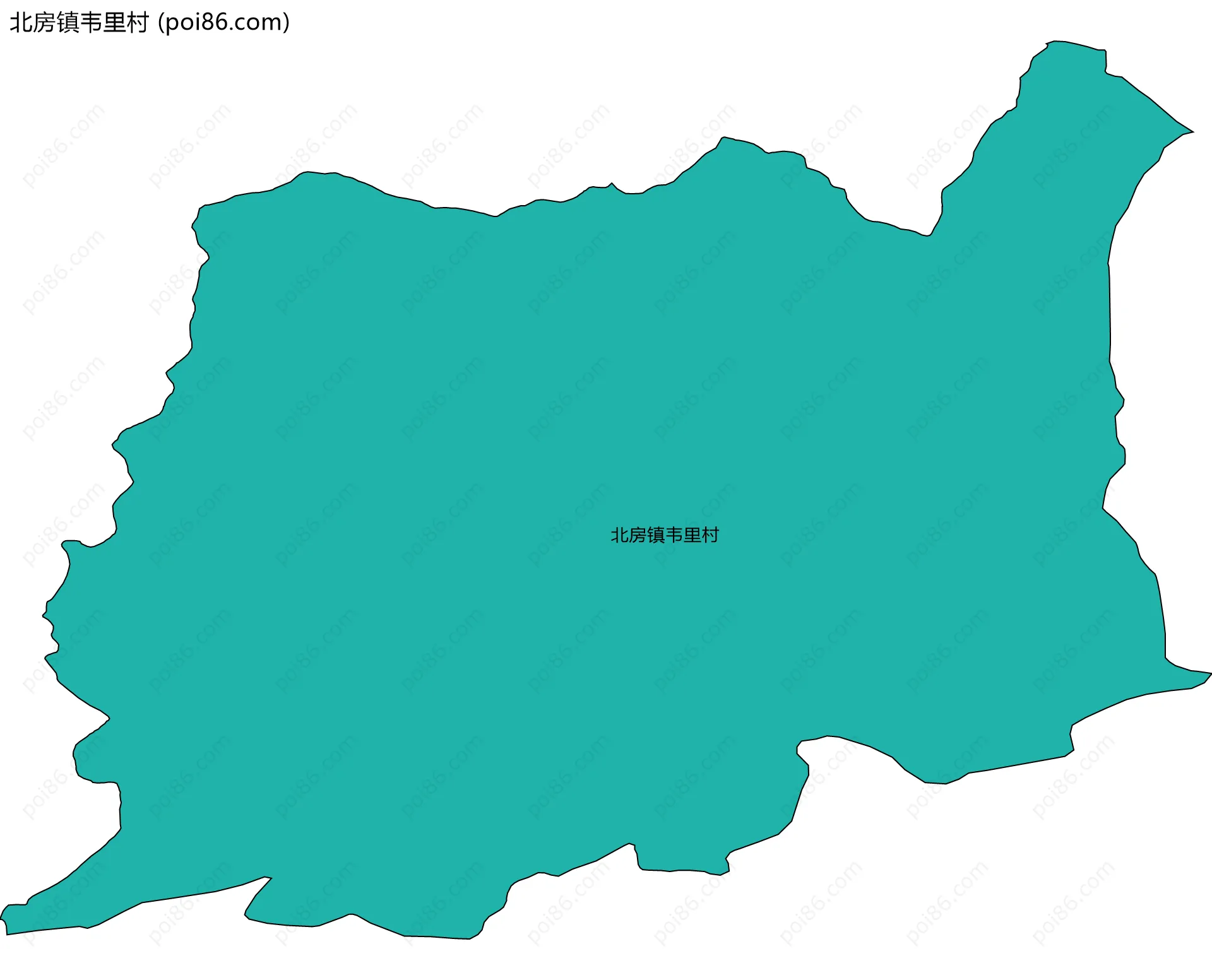 北房镇韦里村边界地图