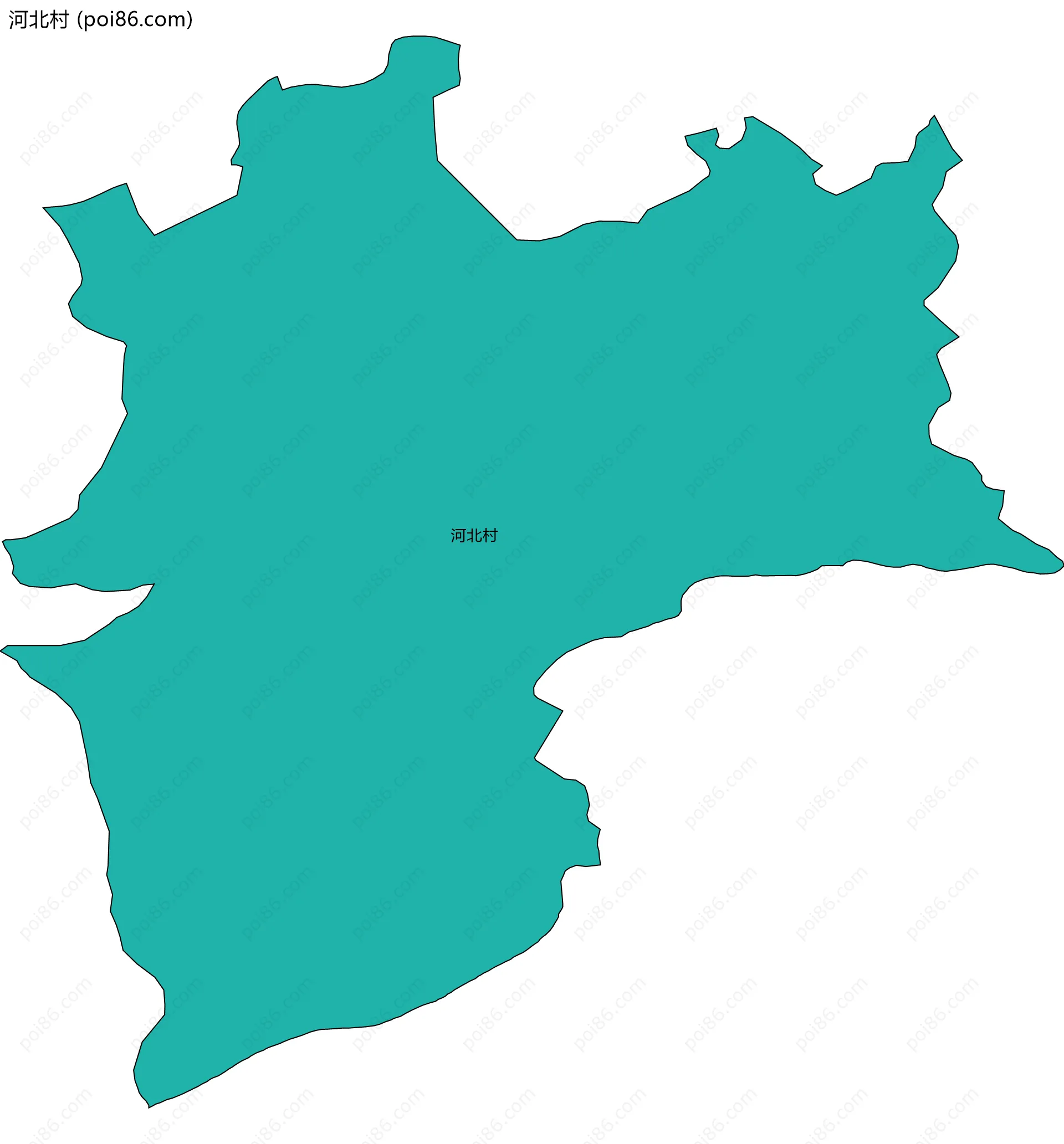 河北村边界地图