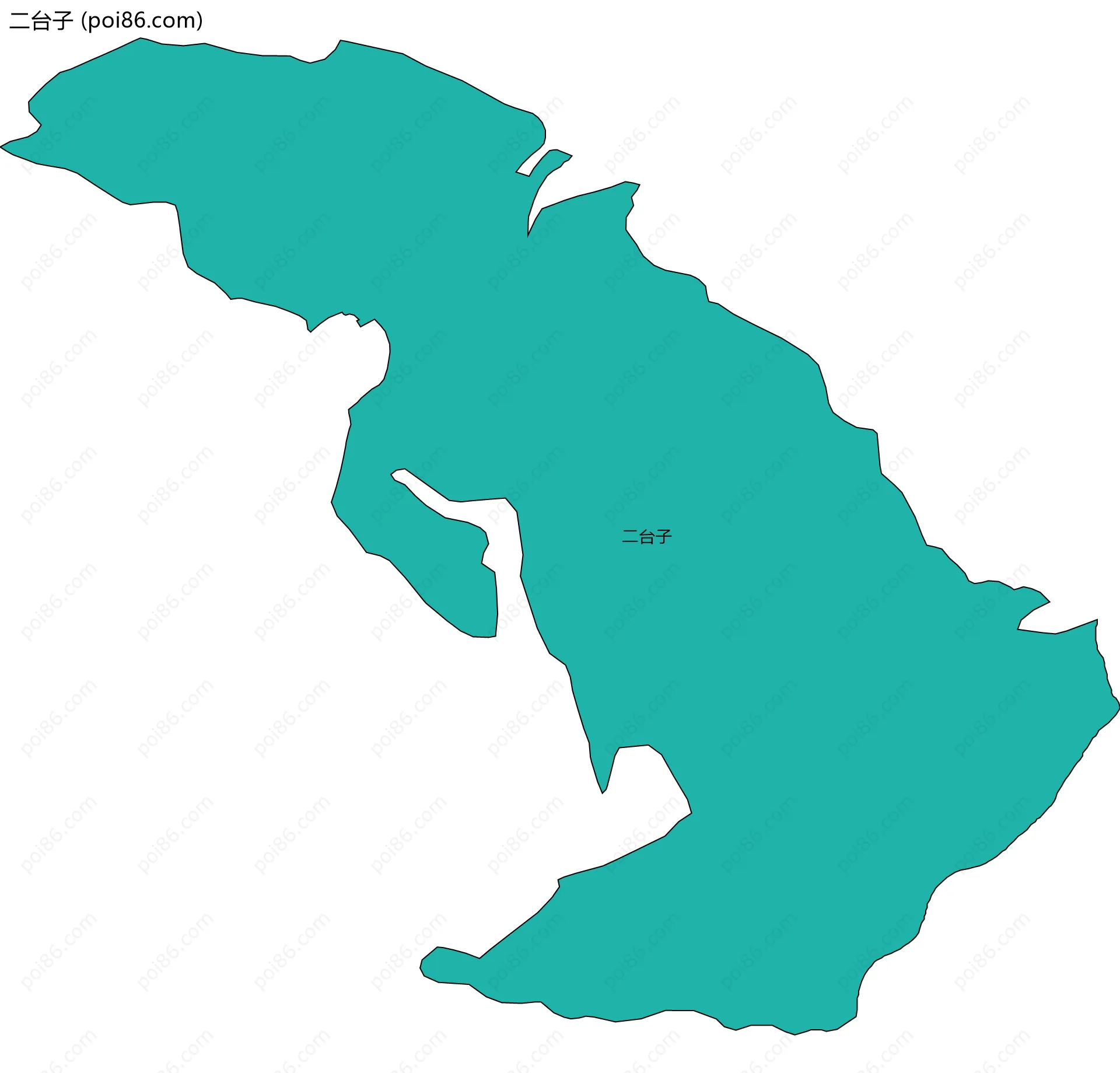 二台子边界地图