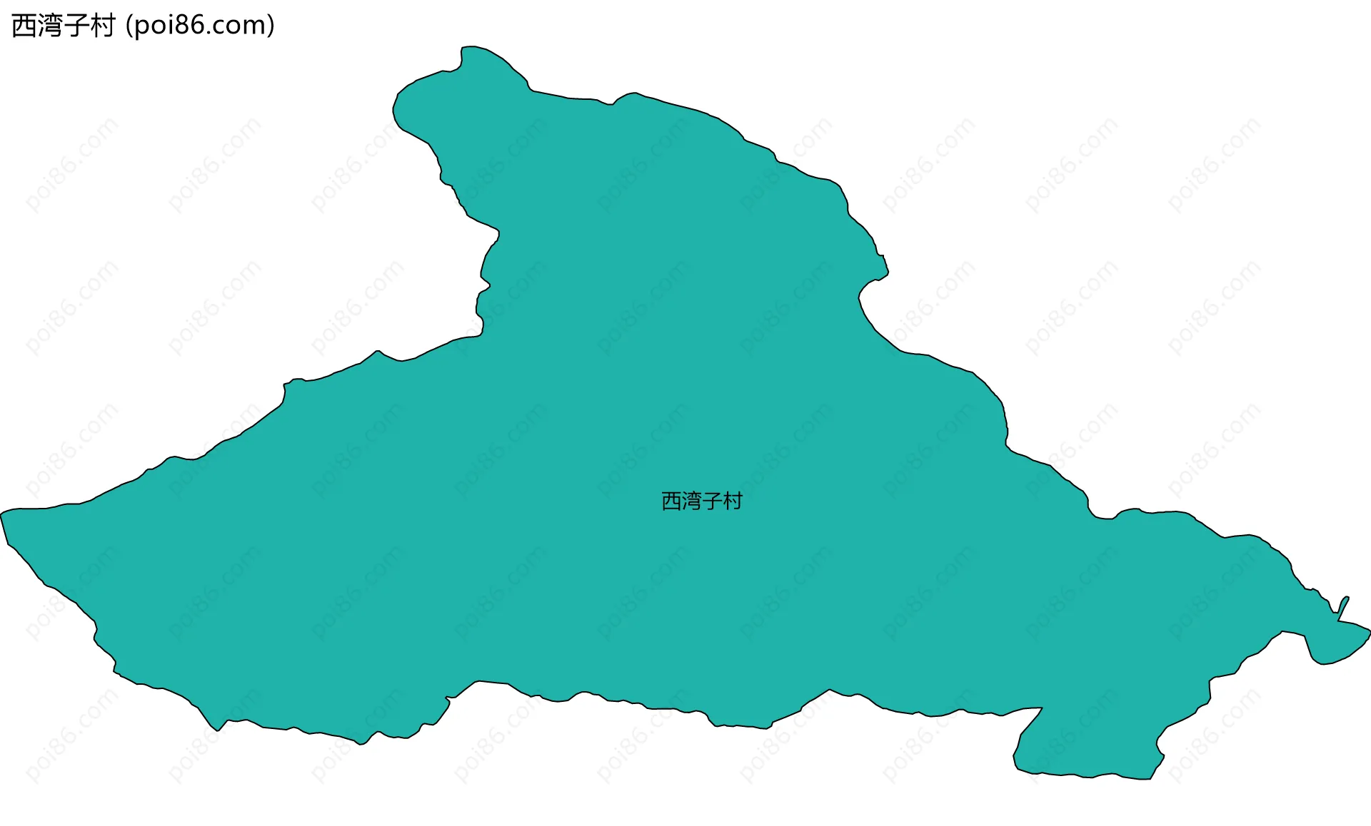 西湾子村边界地图