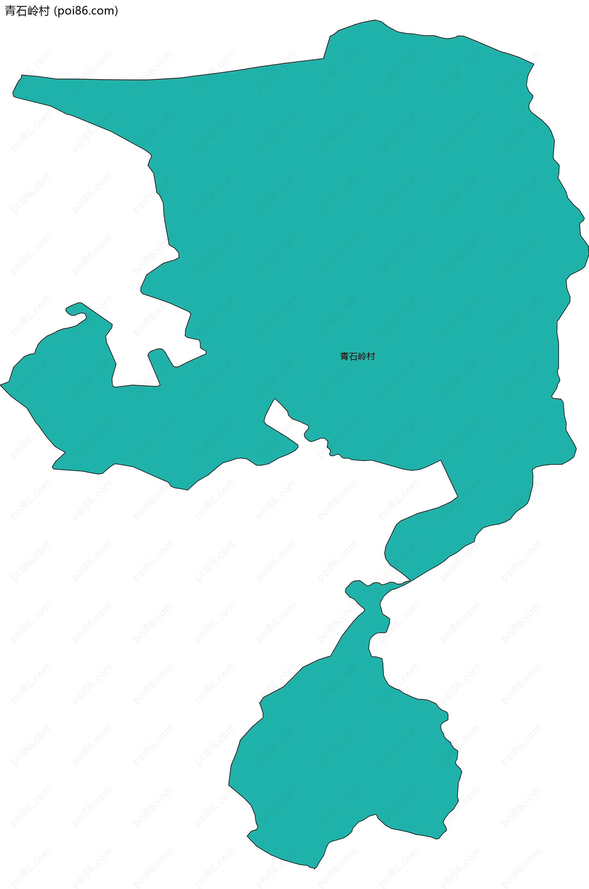 青石岭村边界地图