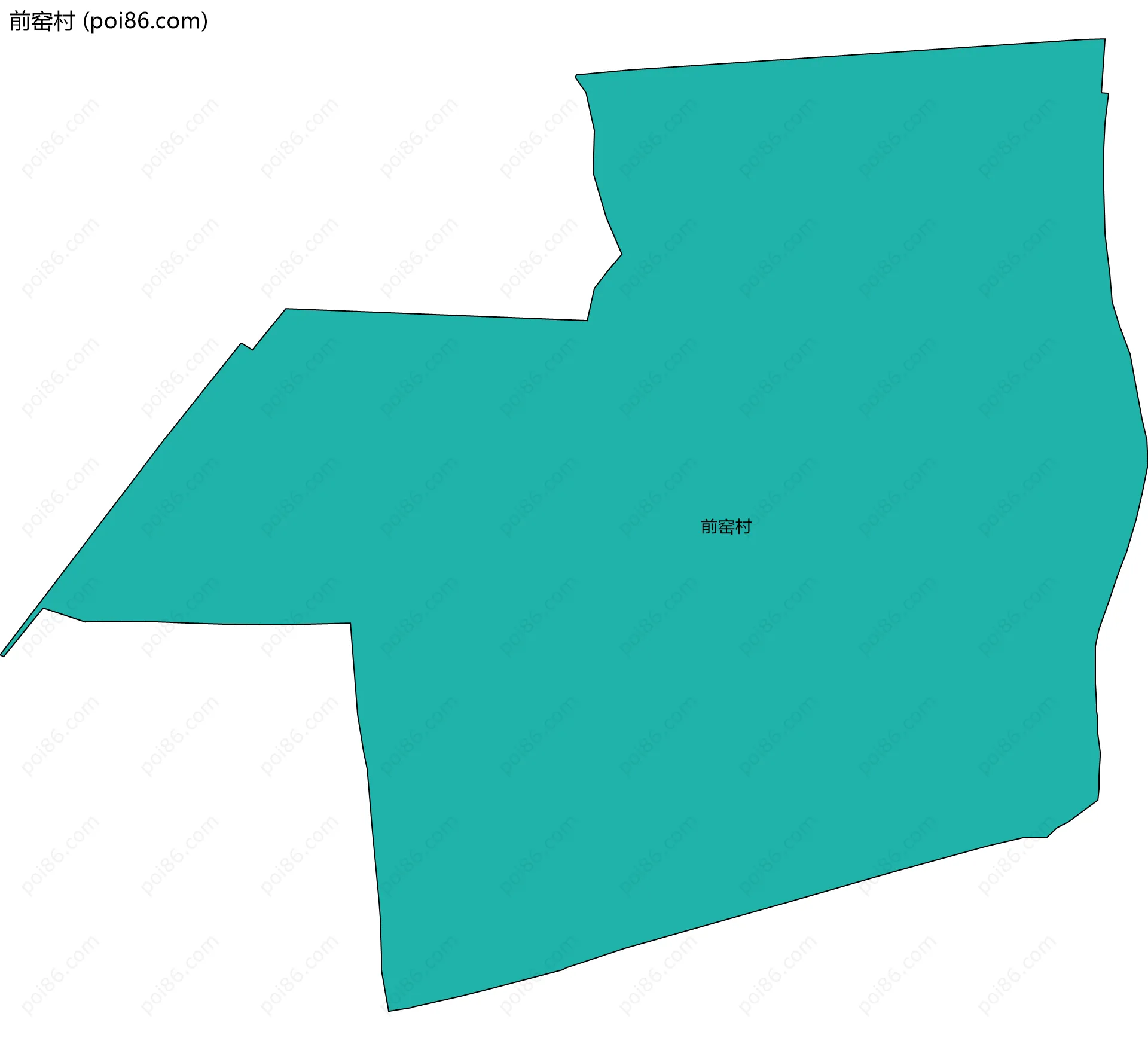 前窑村边界地图