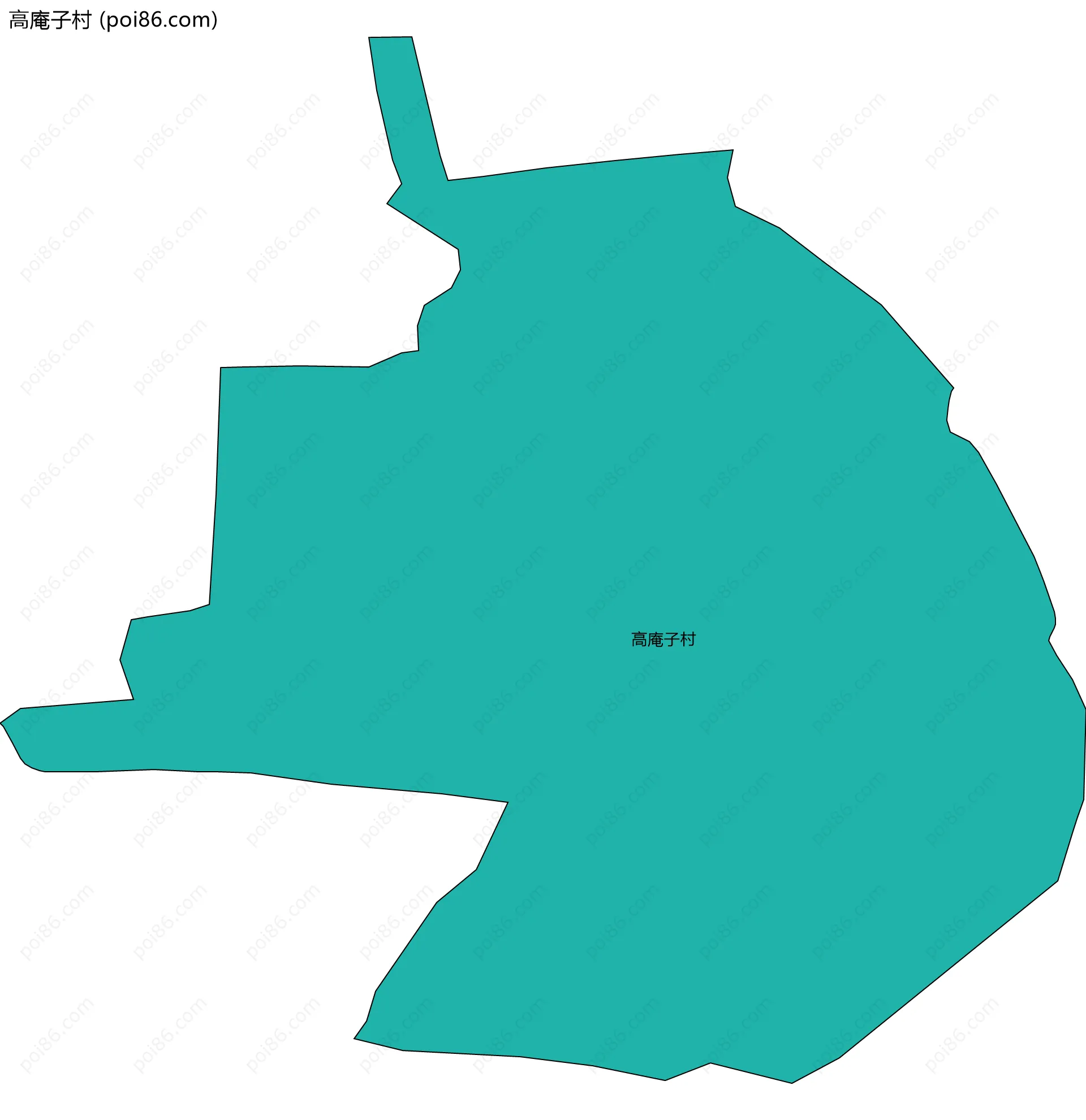 高庵子村边界地图