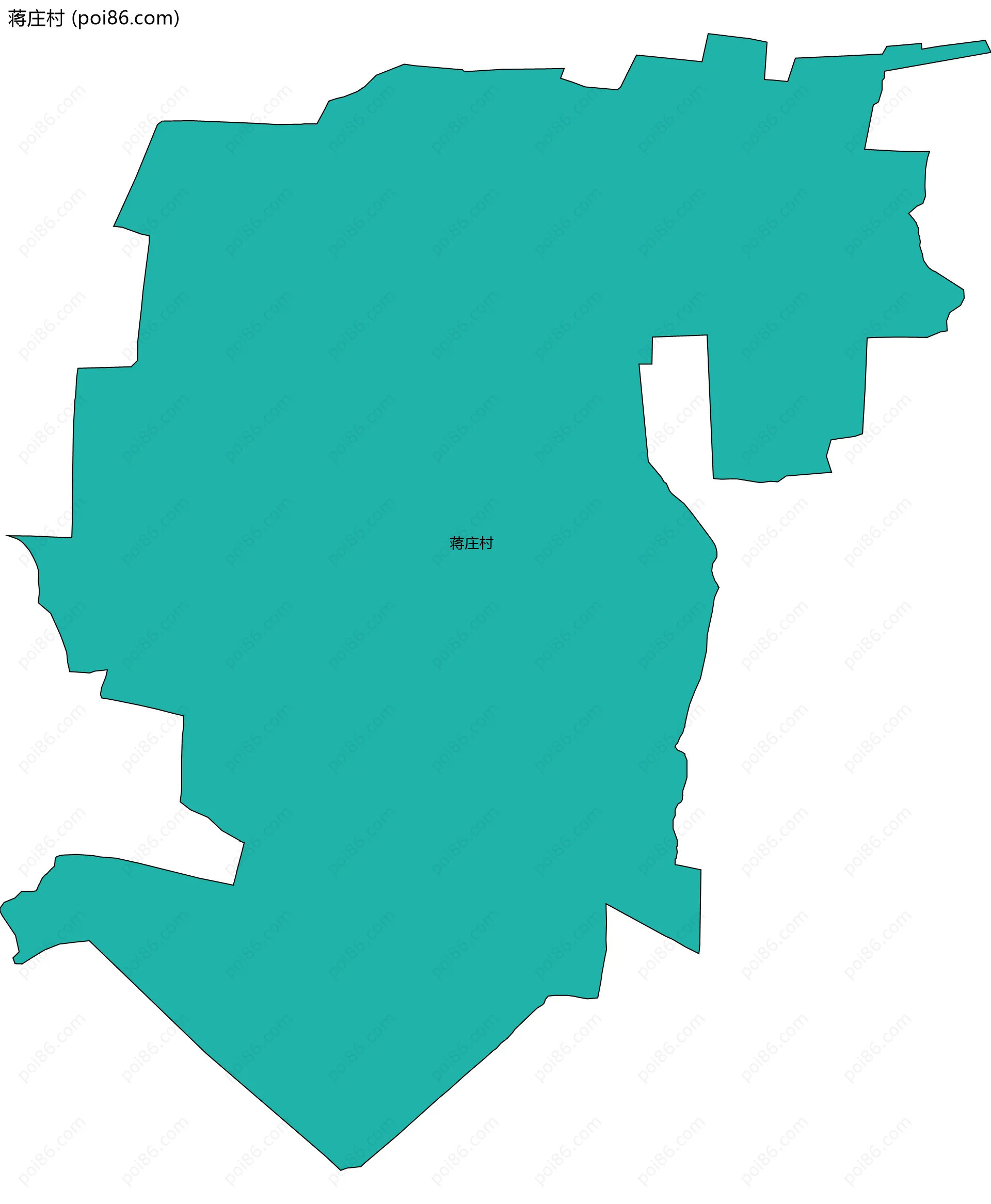 蒋庄村边界地图