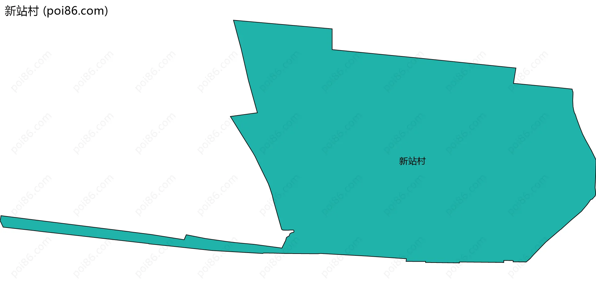 新站村边界地图