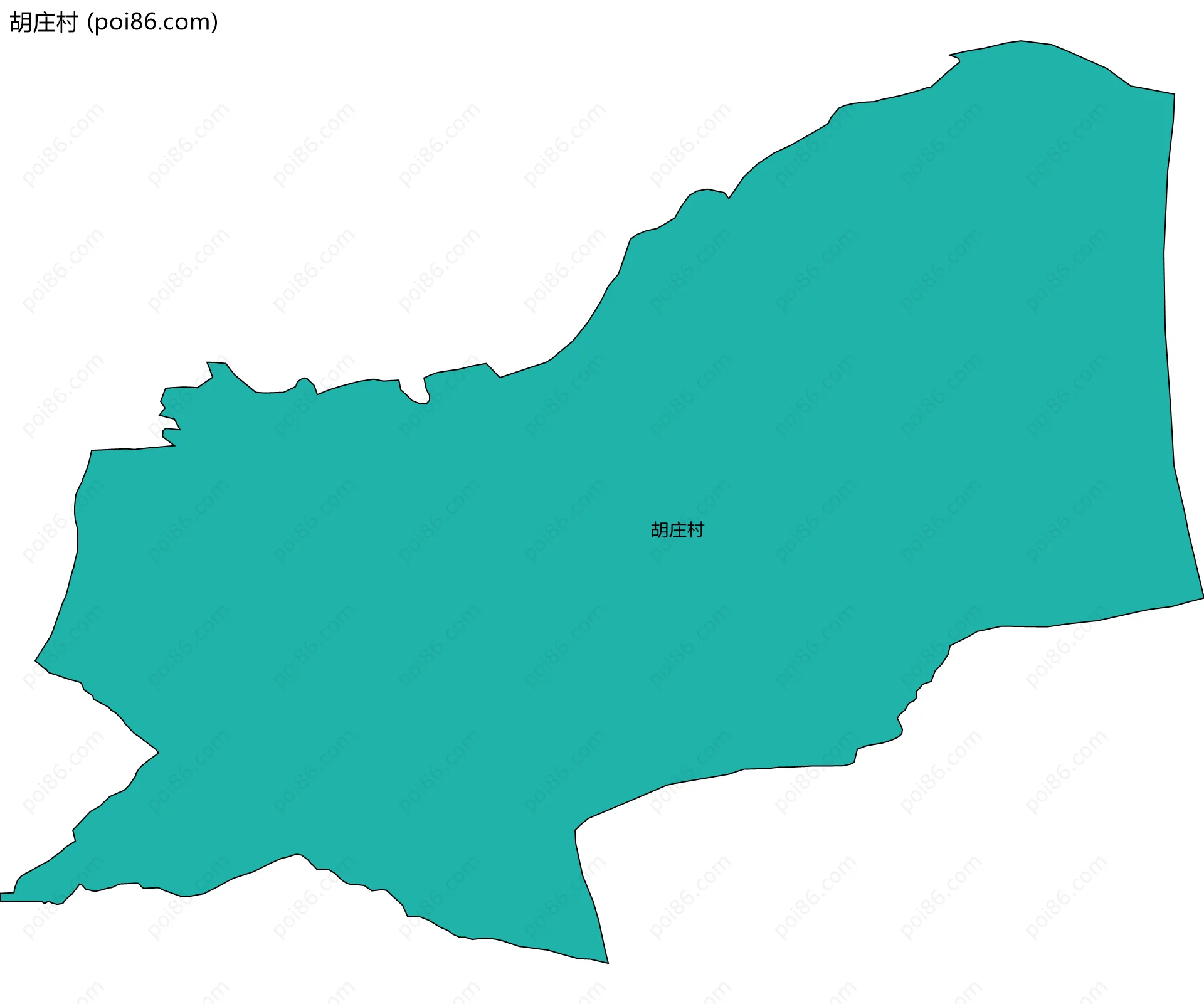 胡庄村边界地图