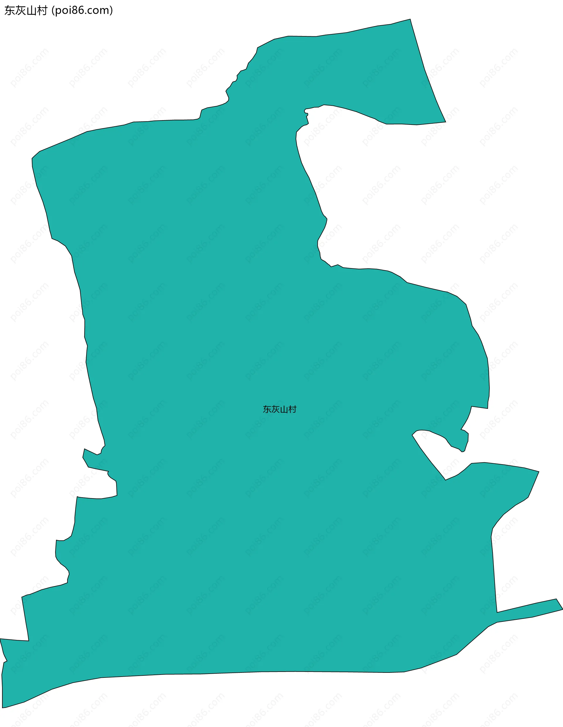 东灰山村边界地图