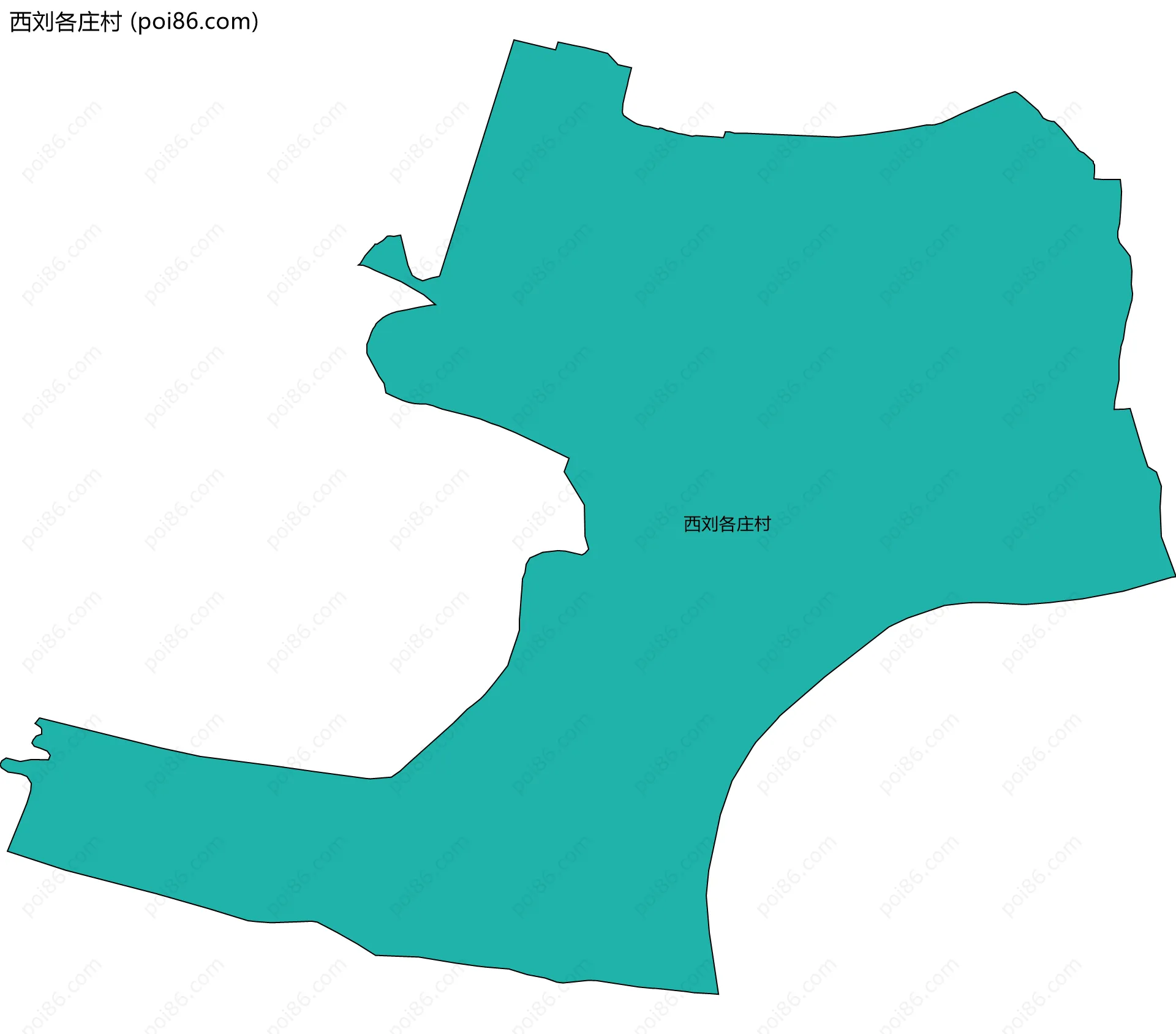 西刘各庄村边界地图