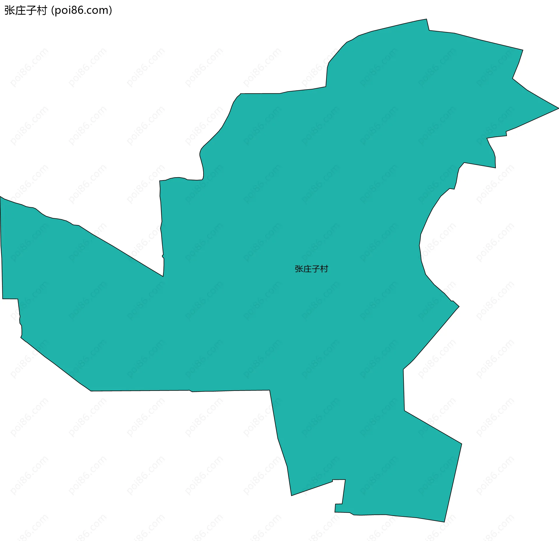 张庄子村边界地图