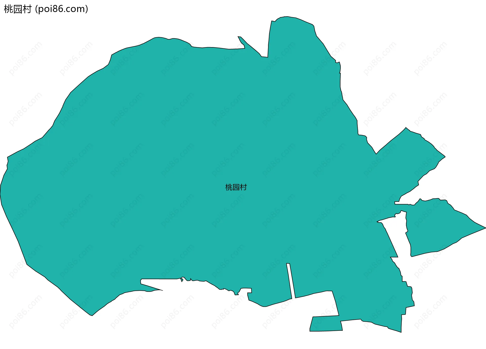 桃园村边界地图