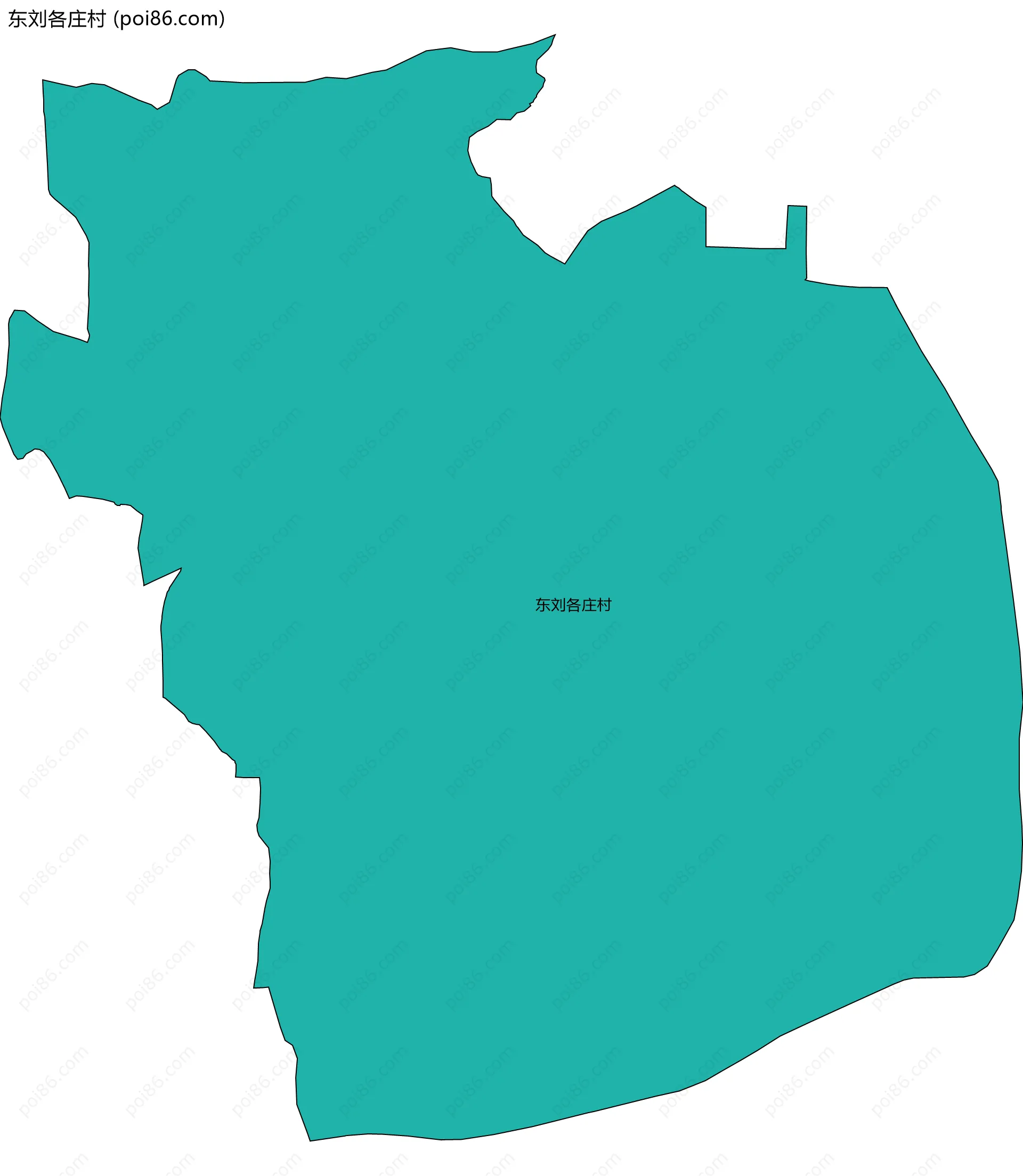 东刘各庄村边界地图