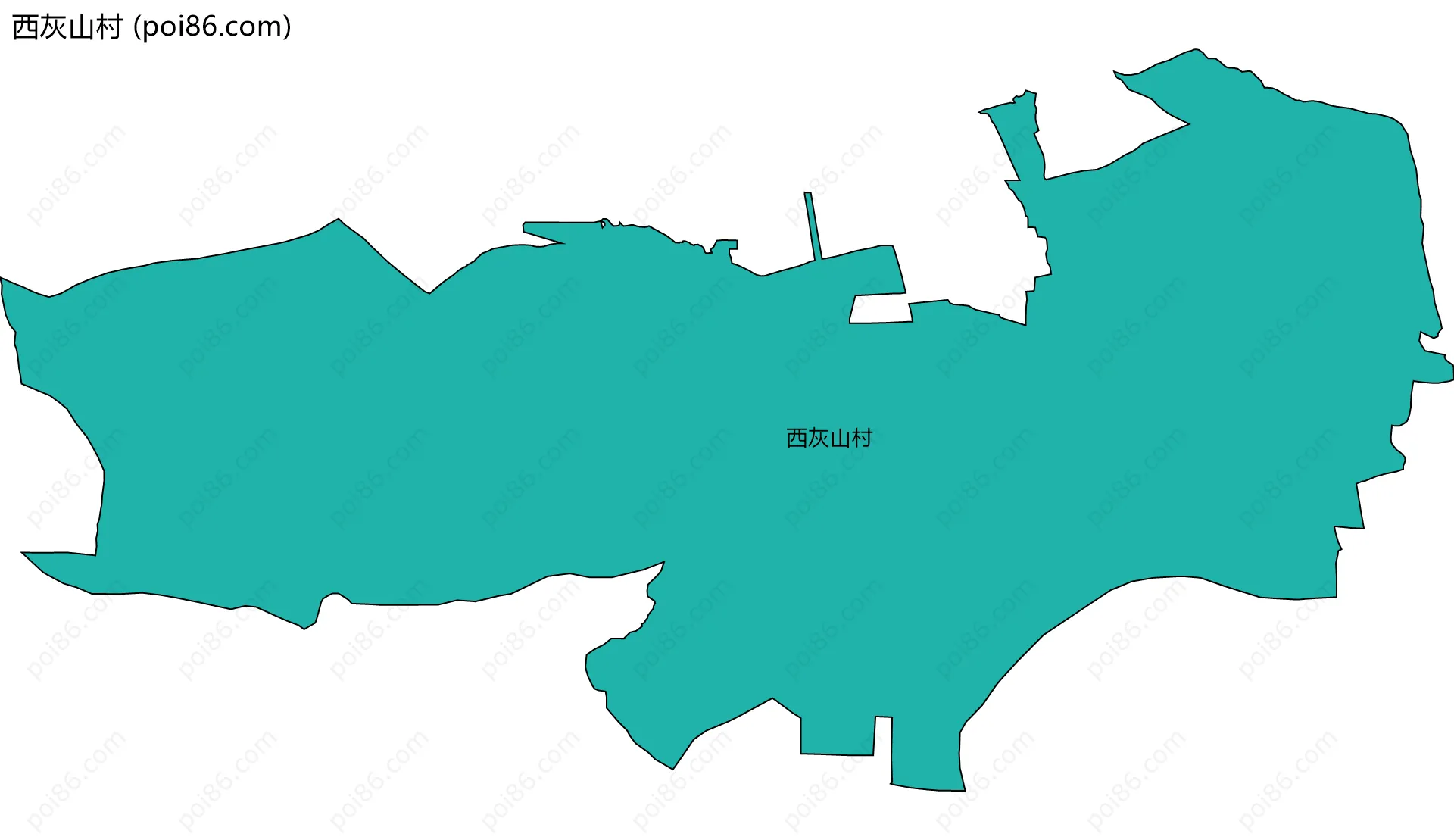 西灰山村边界地图