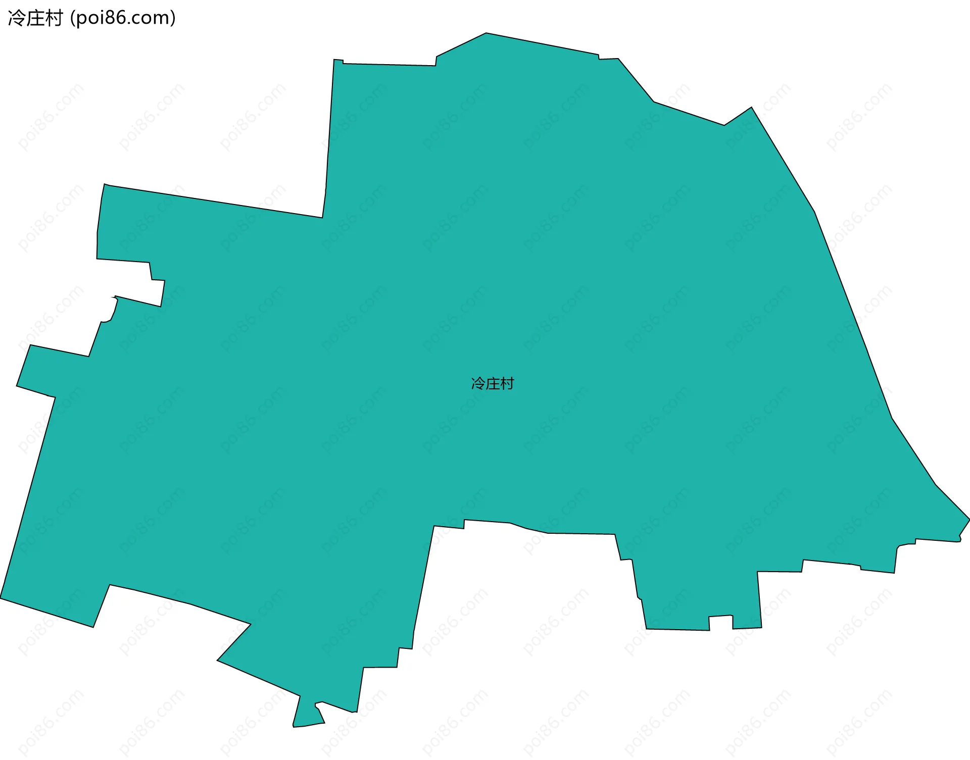 冷庄村边界地图