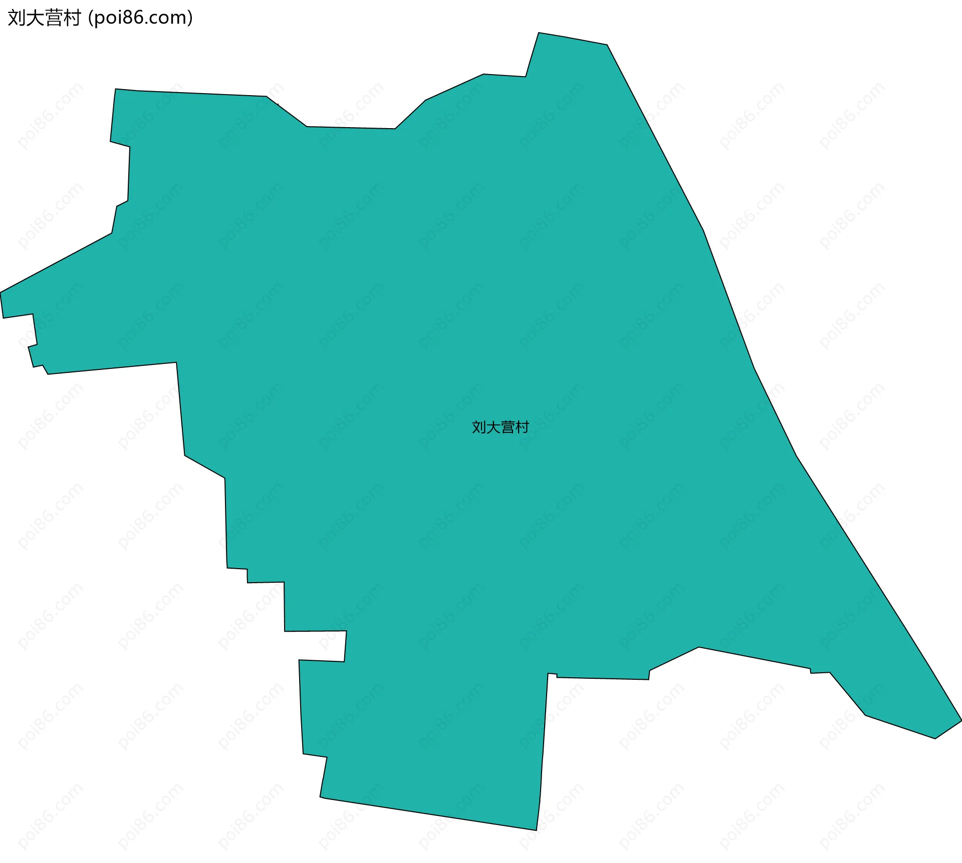 刘大营村边界地图