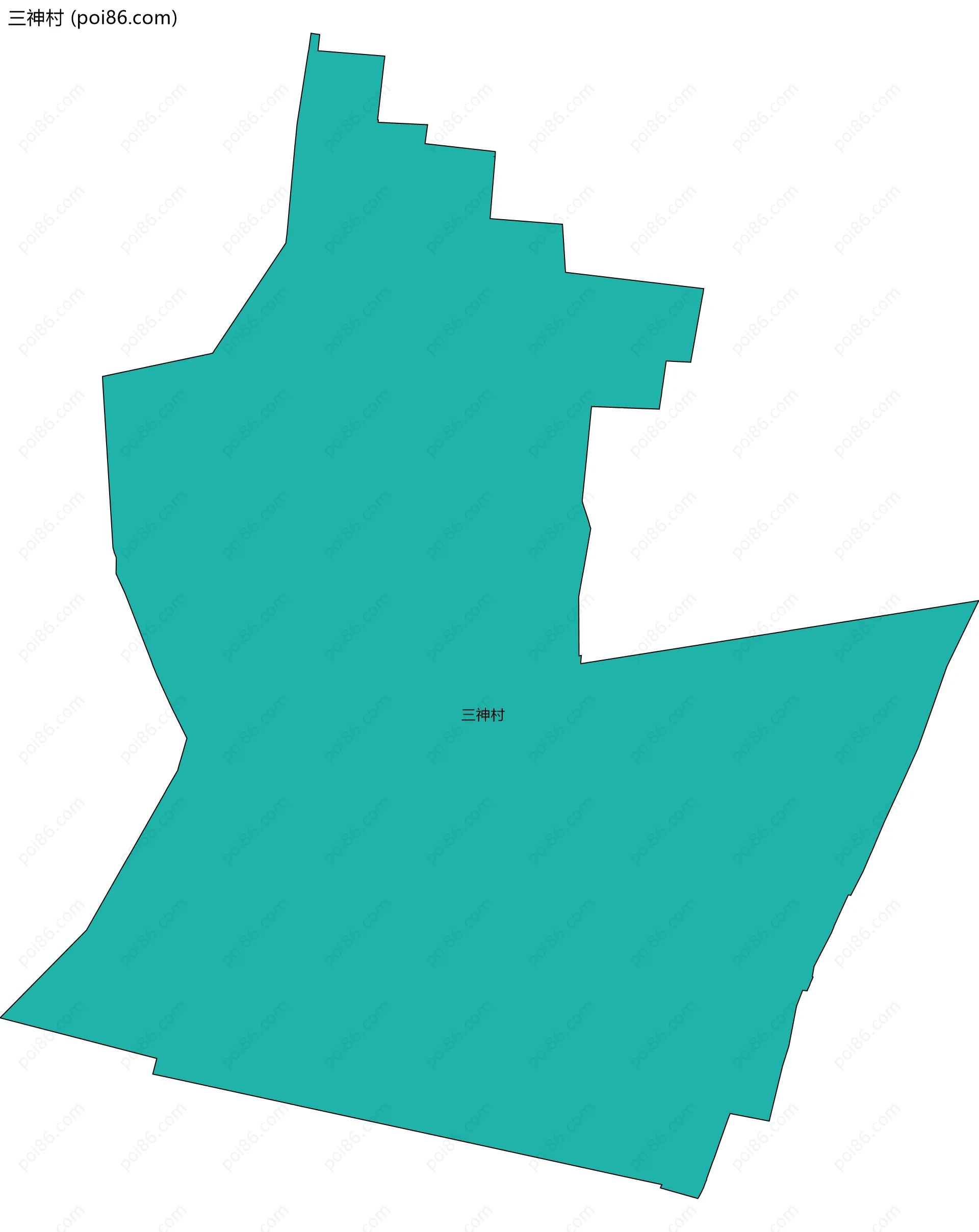 三神村边界地图