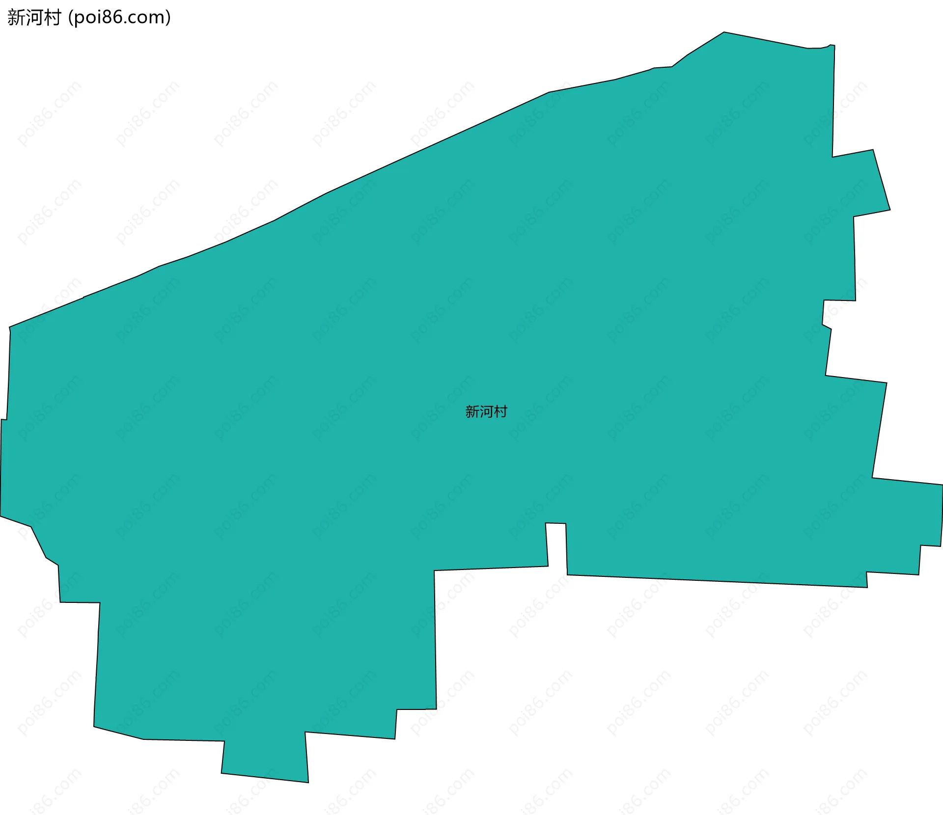 新河村边界地图
