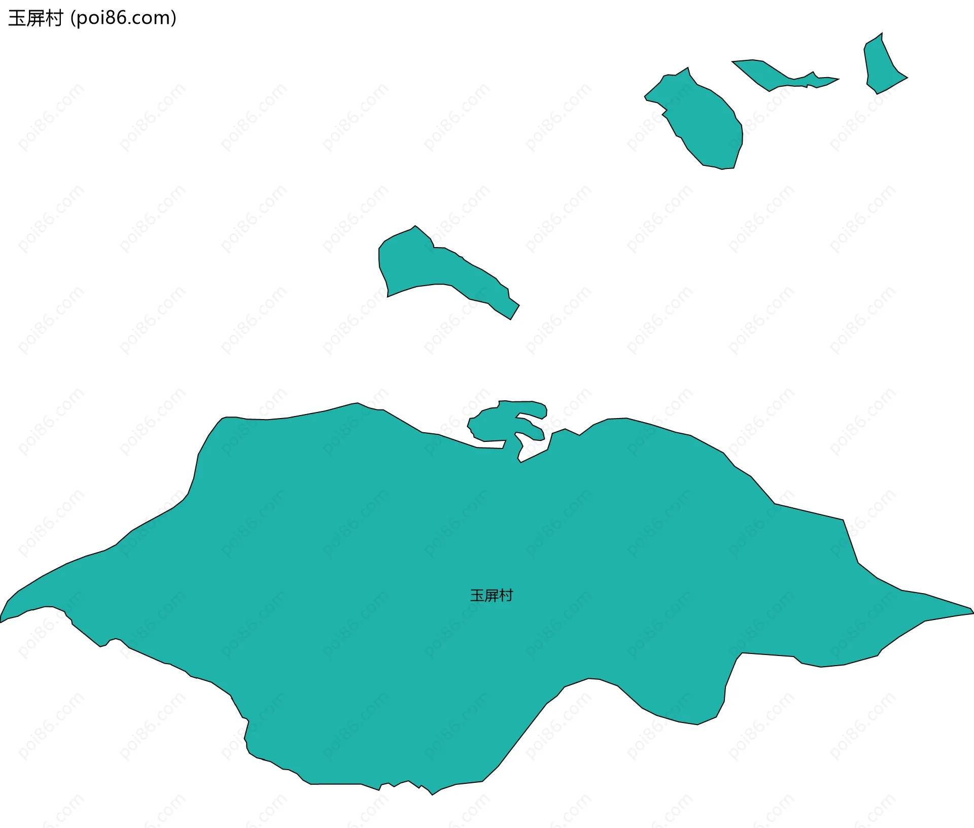 玉屏村边界地图