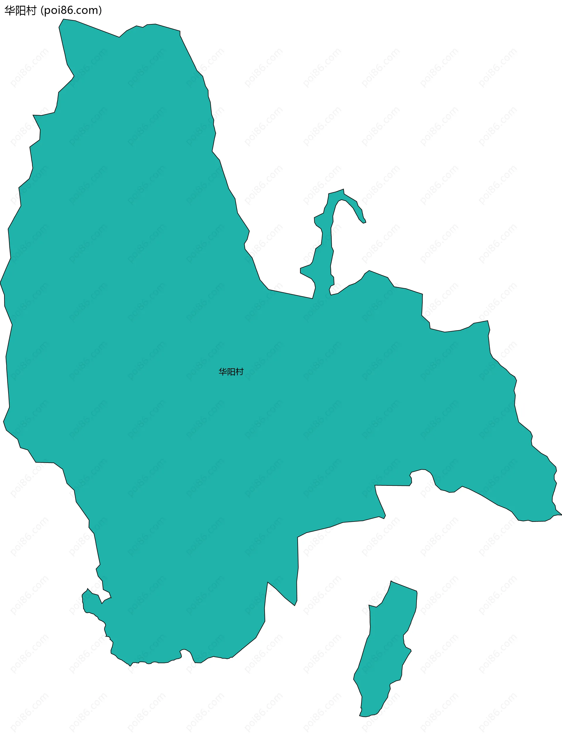 华阳村边界地图